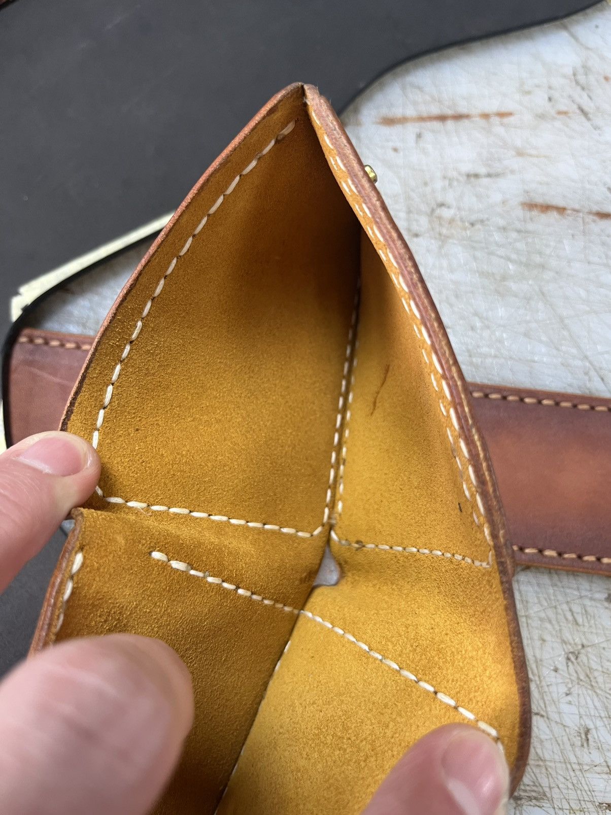 Other Handmade Leather Wallet Card Holder Brown Slim Bifold Craft Size ONE SIZE - 9 Thumbnail