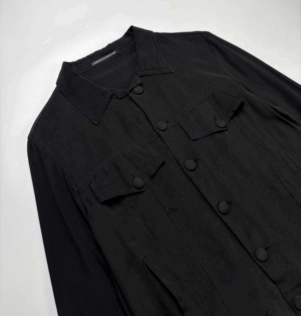 Yohji Yamamoto Archive Yohji Yamamoto Silk Buttoned Jacket Size S / US 4 / IT 40 - 2 Thumbnail