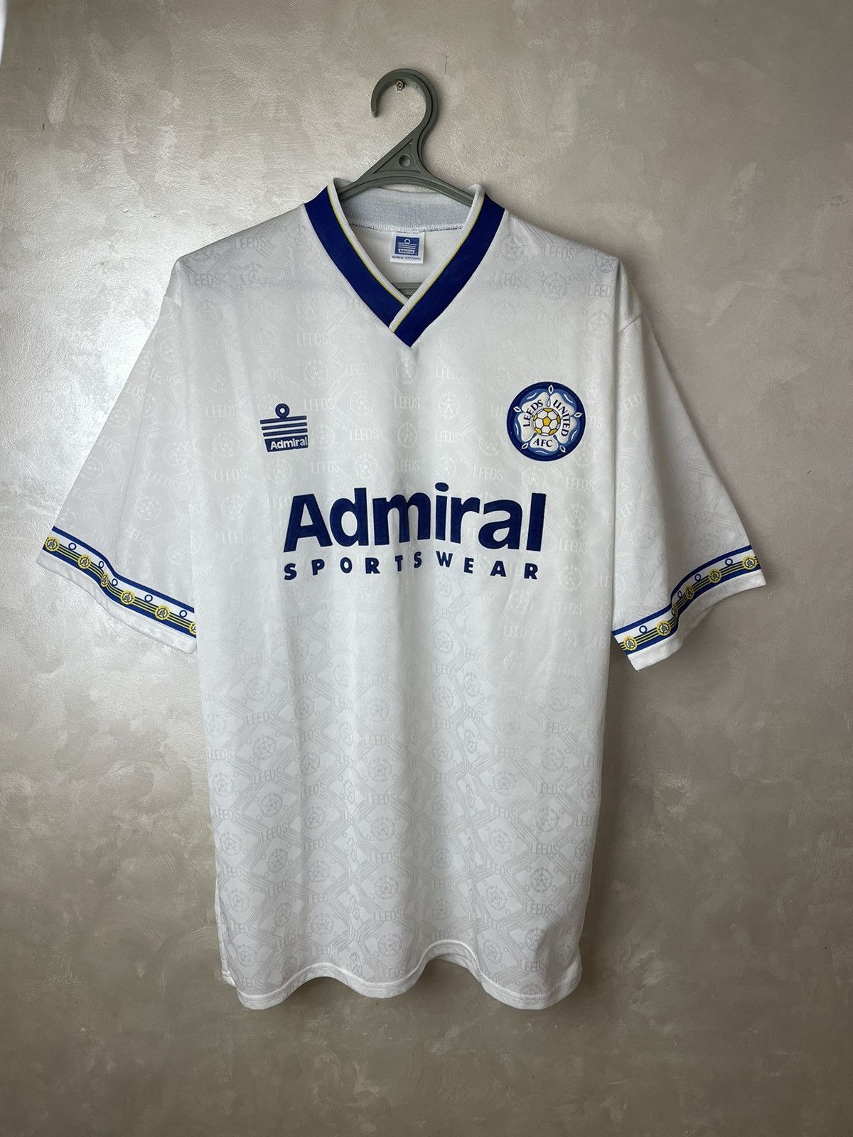 Vintage Leeds United 1992 1993 Home soccer jersey football shirt L Size US L / EU 52-54 / 3 - 1 Thumbnail