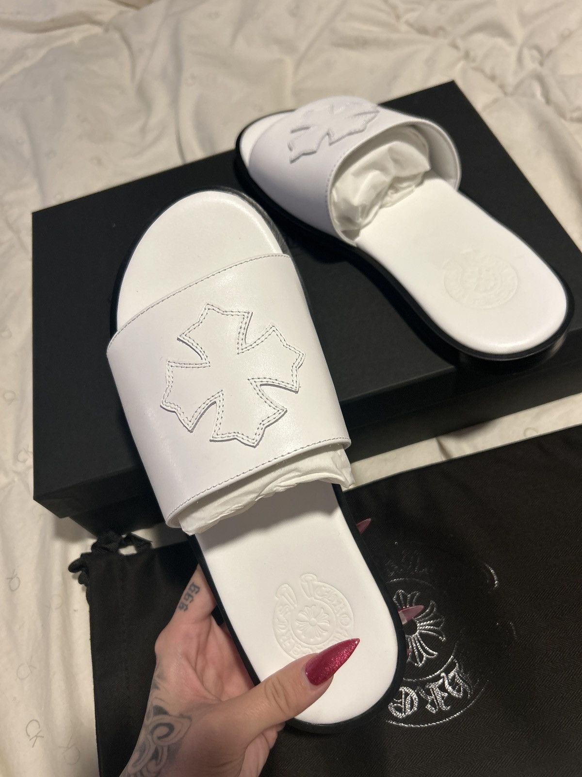 Chrome Hearts Chrome hearts slides Size US 10 / IT 40 - 2 Thumbnail