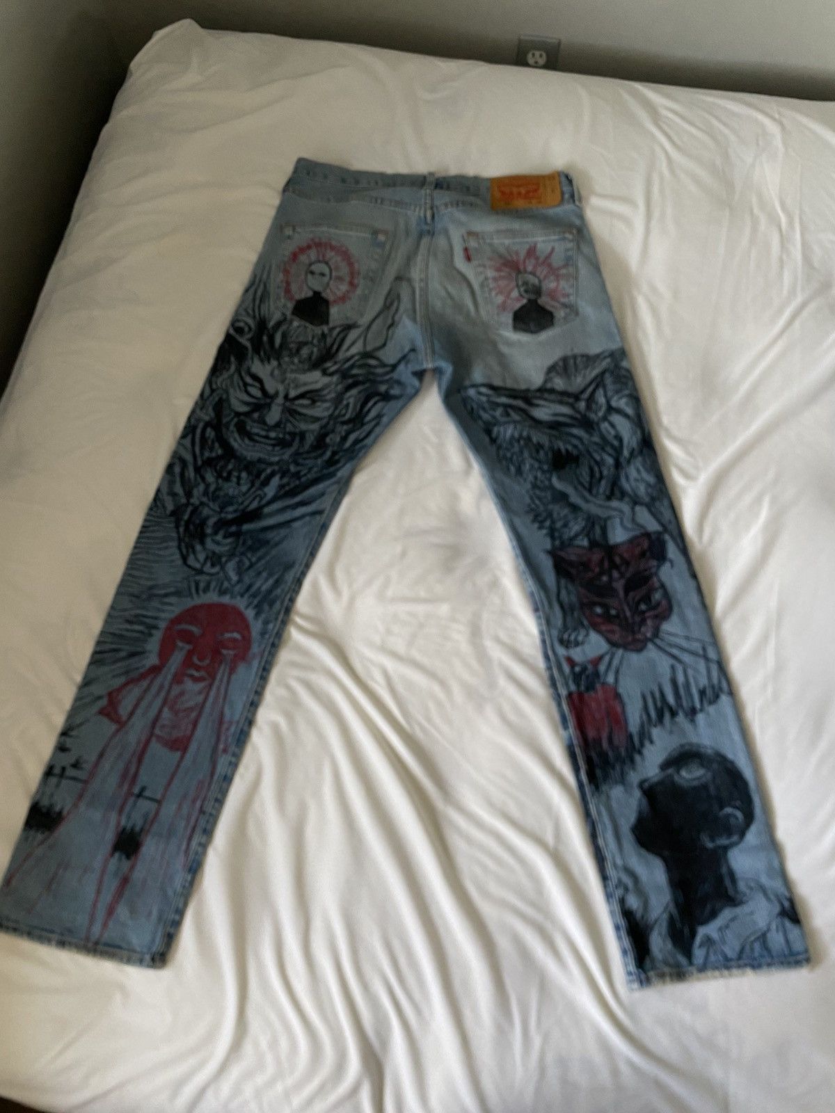 Levi's × Vintage CUSTOM DRAWN JEANS Size US 32 / EU 48 - 2 Thumbnail