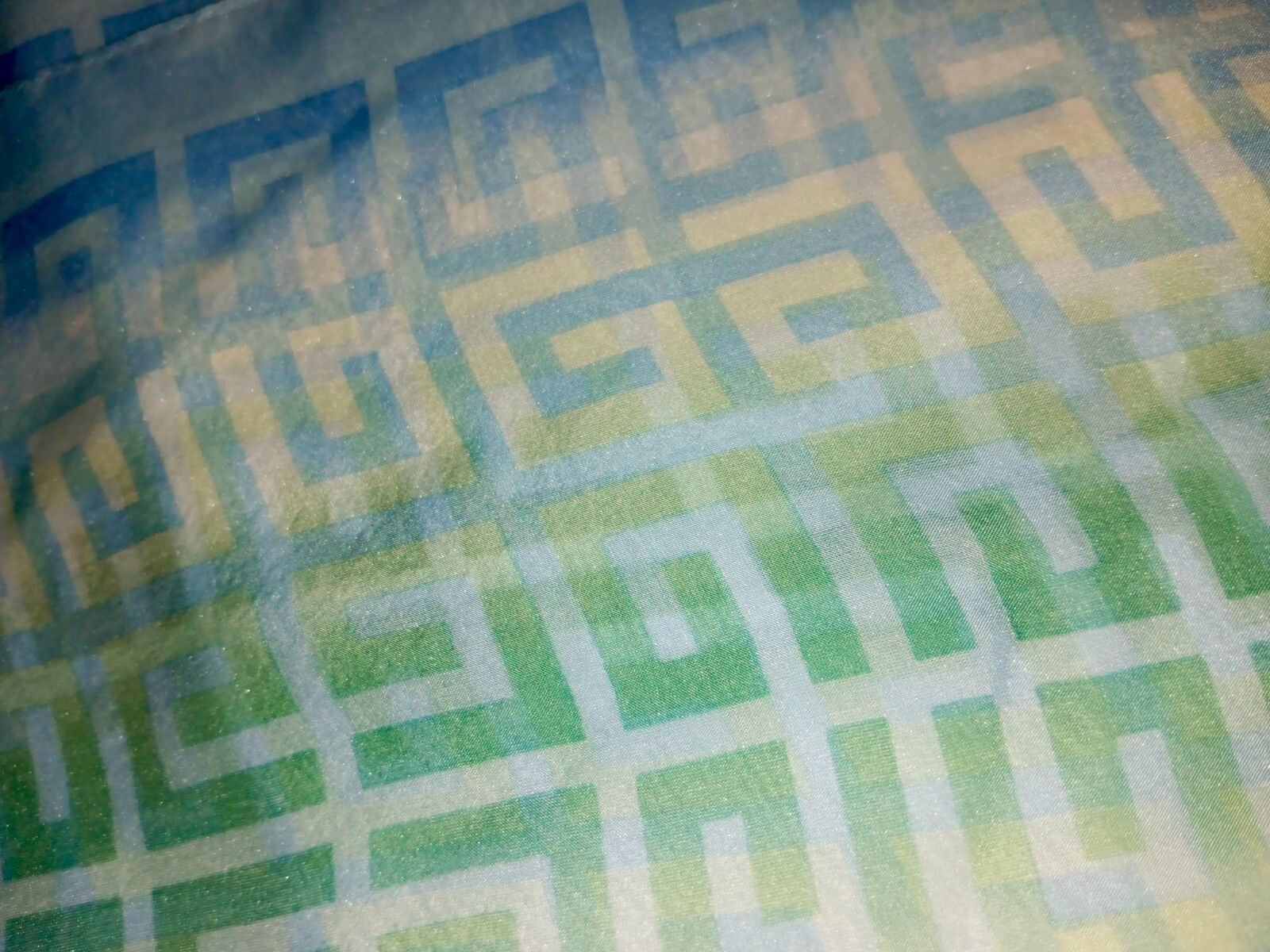 Givenchy GIVENCHY GG PARIS Monogram Blue Green Vintage Silk Scarf Size ONE SIZE - 6 Thumbnail