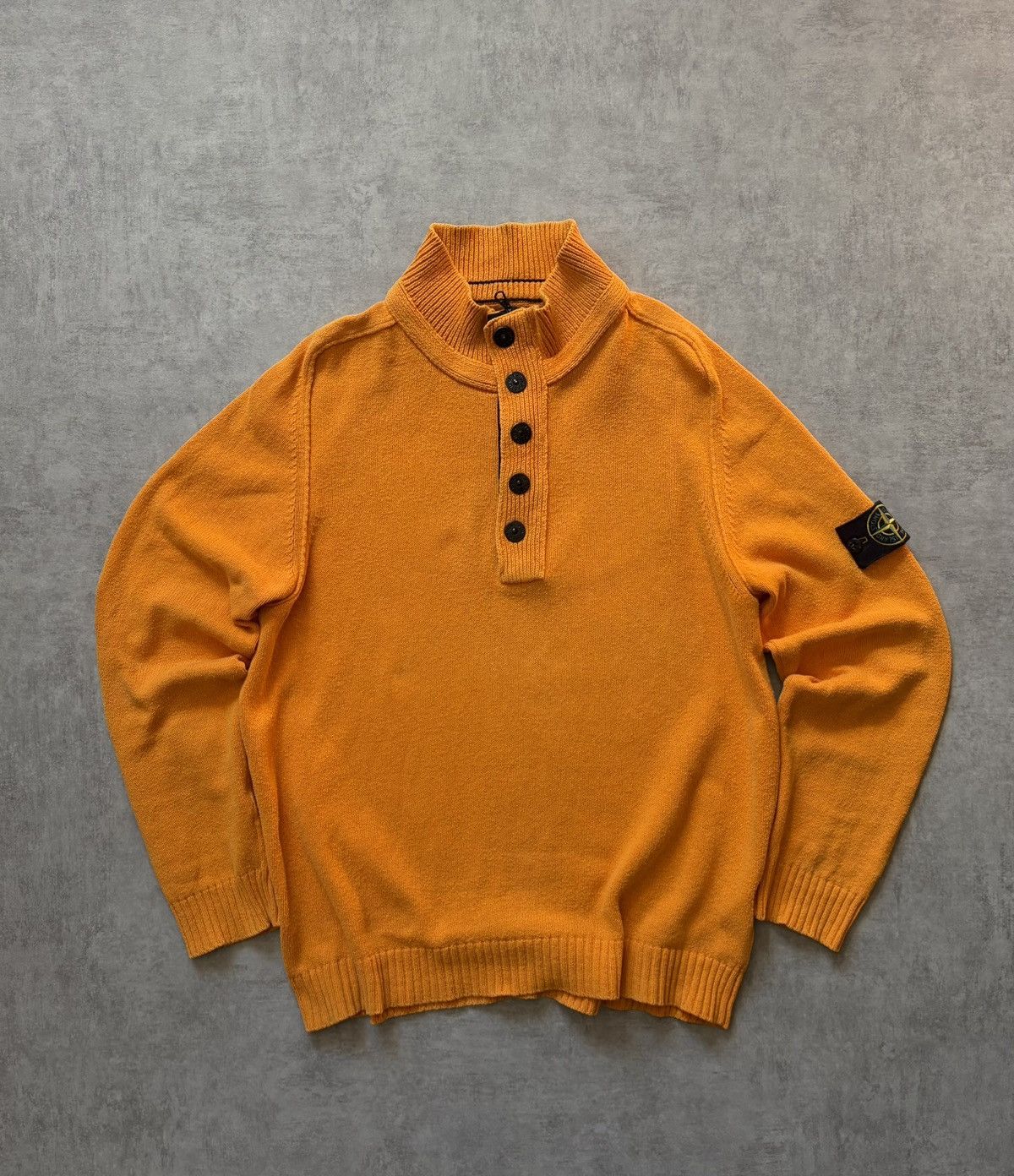 Stone Island High Neck Knit Orange Re-issued