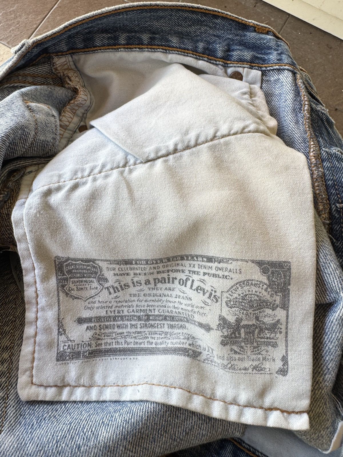 Levi's × Vintage Y2K LEVIS 501 RUGGED JEANS Size US 34 / EU 50 - 9 Thumbnail
