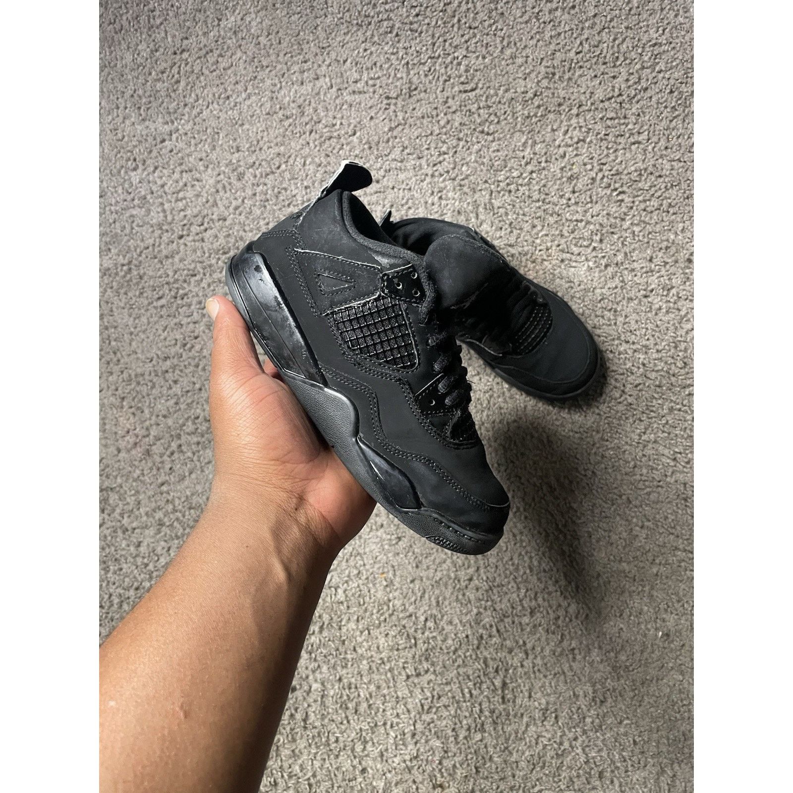 Nike Size 2y- Nike Air Jordan 4 Retro Black Cat 2020 BQ7669-010 Size US 5 / EU 37 - 1 Thumbnail