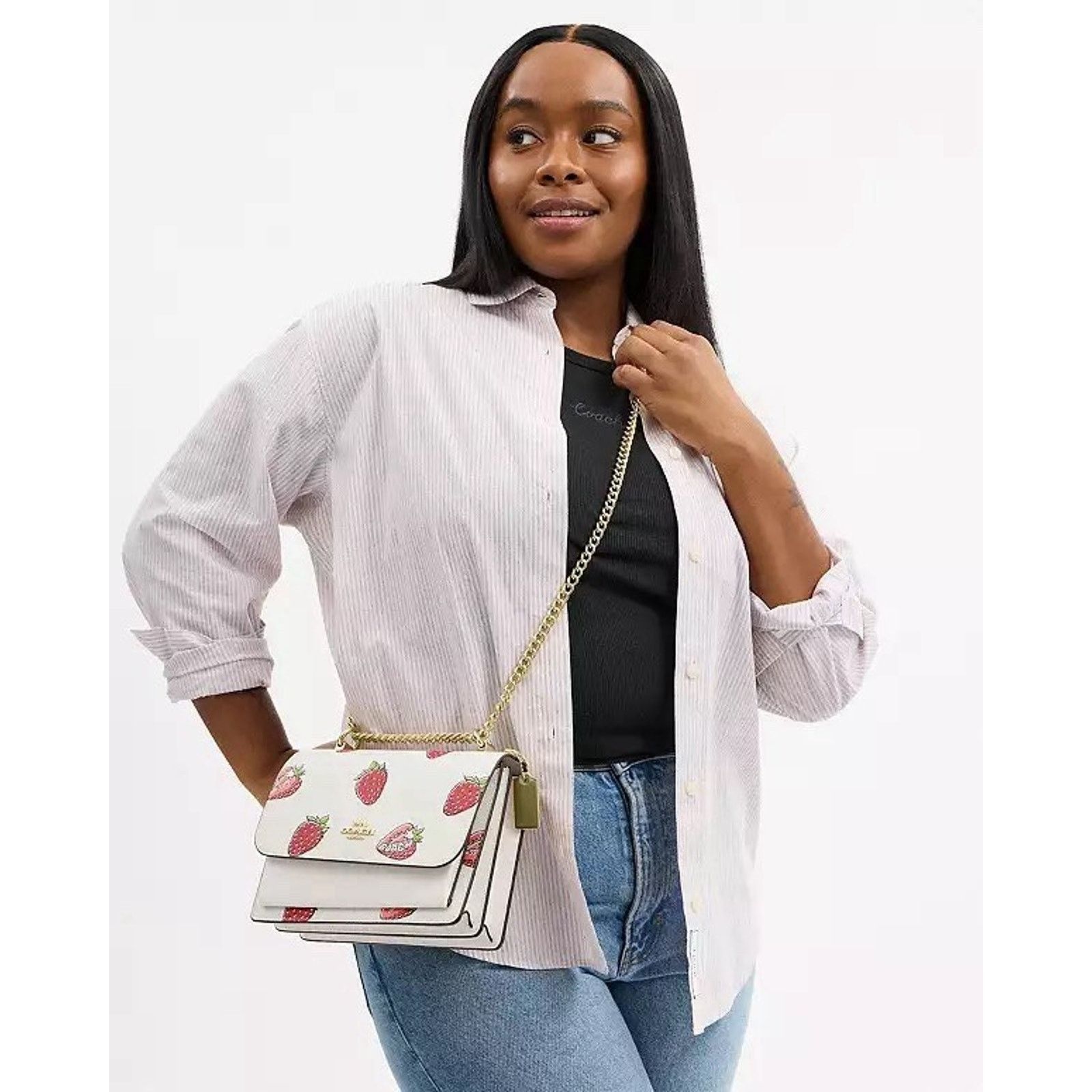 Coach NWT Coach Klare Crossbody Strawberry Gold/Chalk Multi CAL65 Size ONE SIZE - 9 Thumbnail