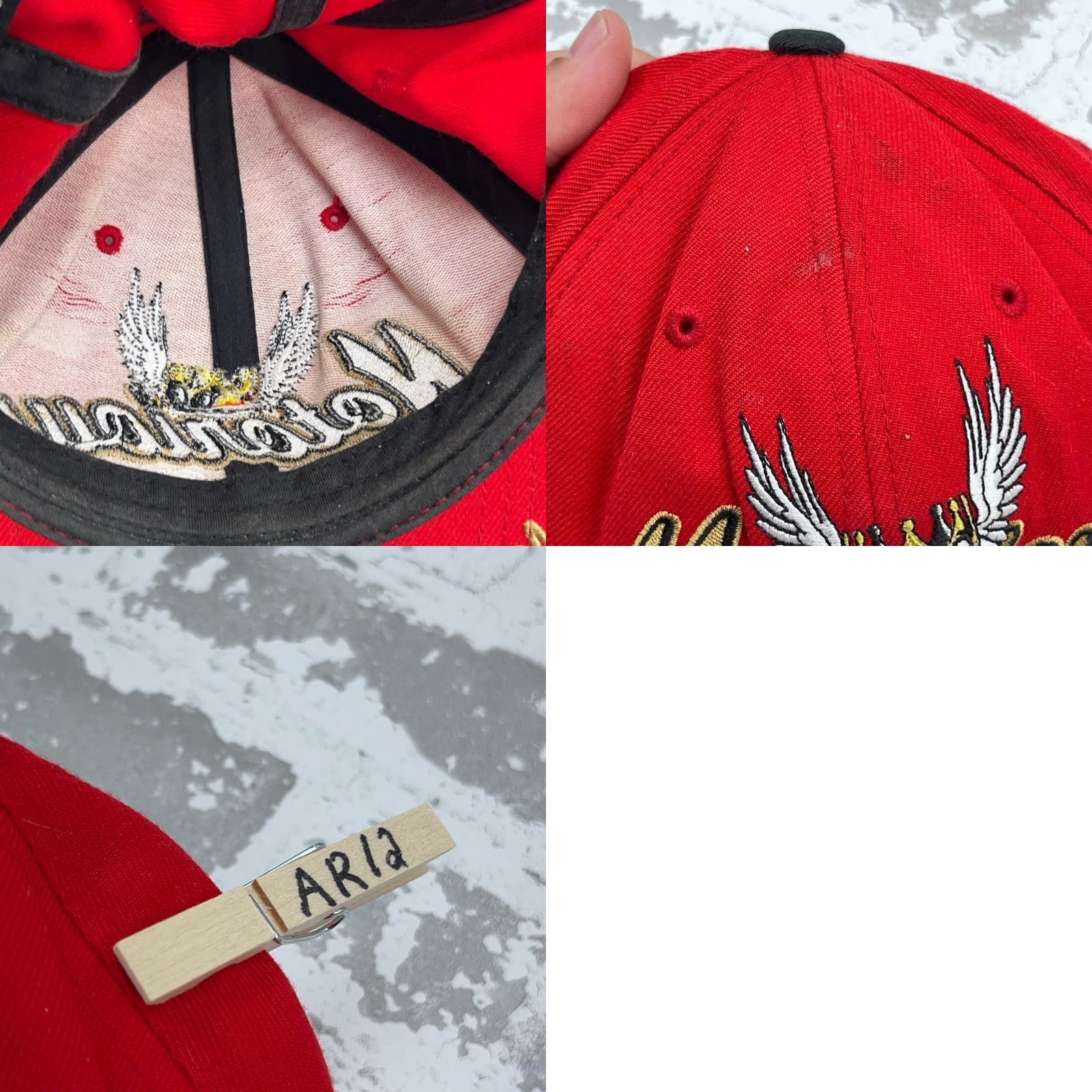 Starter VINTAGE Starter Hat Cap Snap Back Red Black Wool Kayo Notorious 90s Y2K Adult Size ONE SIZE - 9 Thumbnail