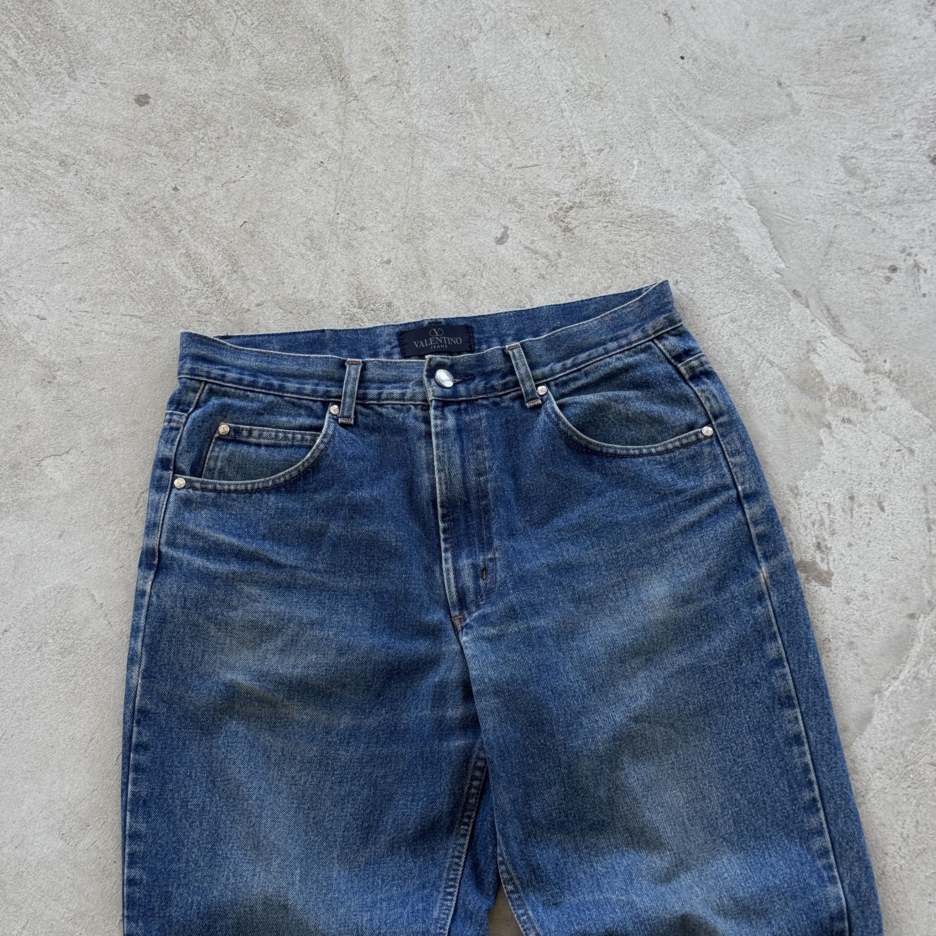 Valentino Vintage 90s Valentino Baggy Denim Pants Size US 32 / EU 48 - 5 Thumbnail
