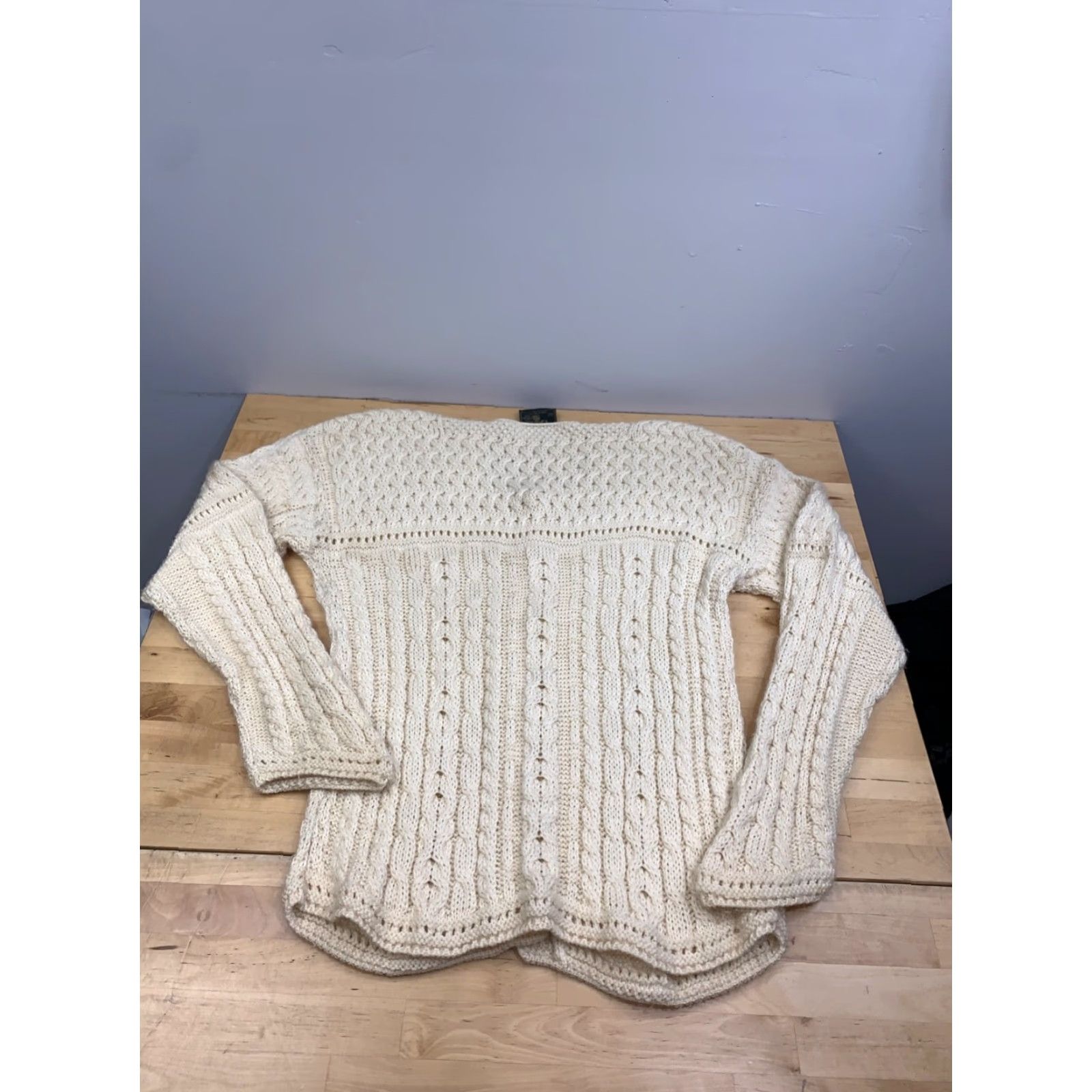 Vintage Carraig Donn Cardigan Womens M Beige Wool Knit Button Knit Casual Long Sleeve Regular Size M Cardigan Wool Beige 12412 Womens Vintage-Style? Size M / US 6-8 / IT 42-44 - 8 Thumbnail