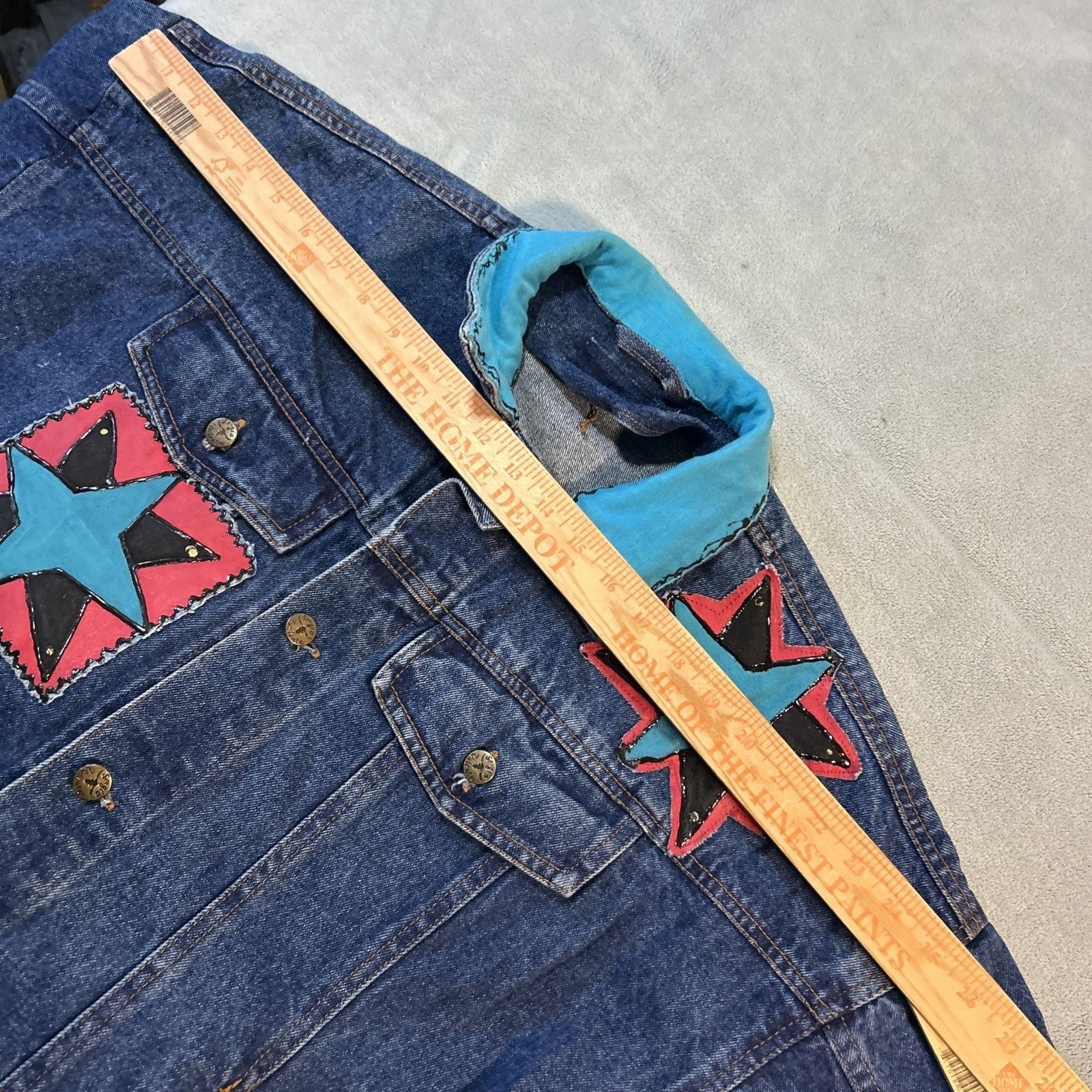 Levi's Denim Barn Jacket Native Paint Women 1X Sergio Valente Chore Size XL / US 12-14 / IT 48-50 - 13 Thumbnail