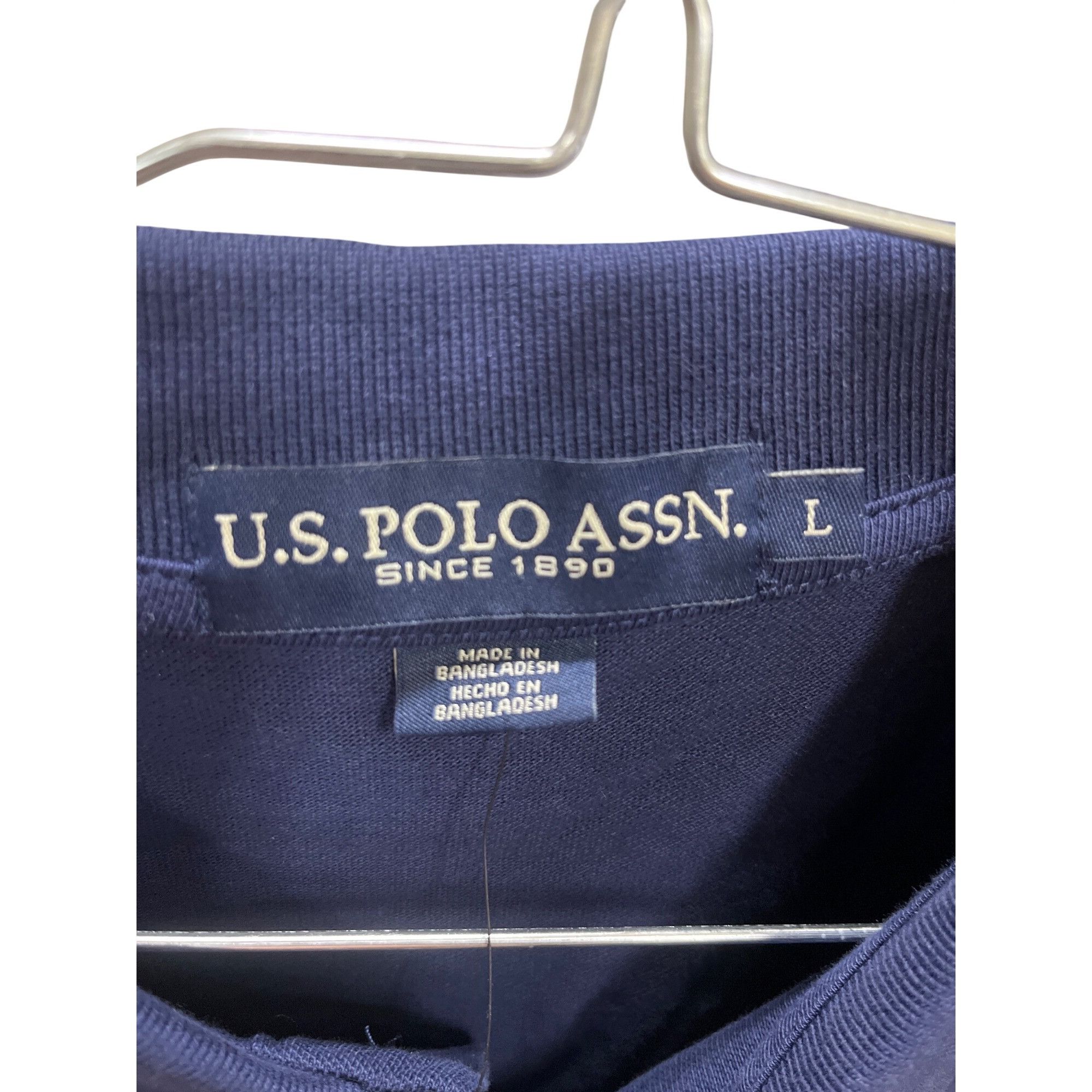 U.S. Polo Assn. US Polo Mens navy blue cotton short sleeve polo shirt sz L S Size US L / EU 52-54 / 3 - 2 Thumbnail