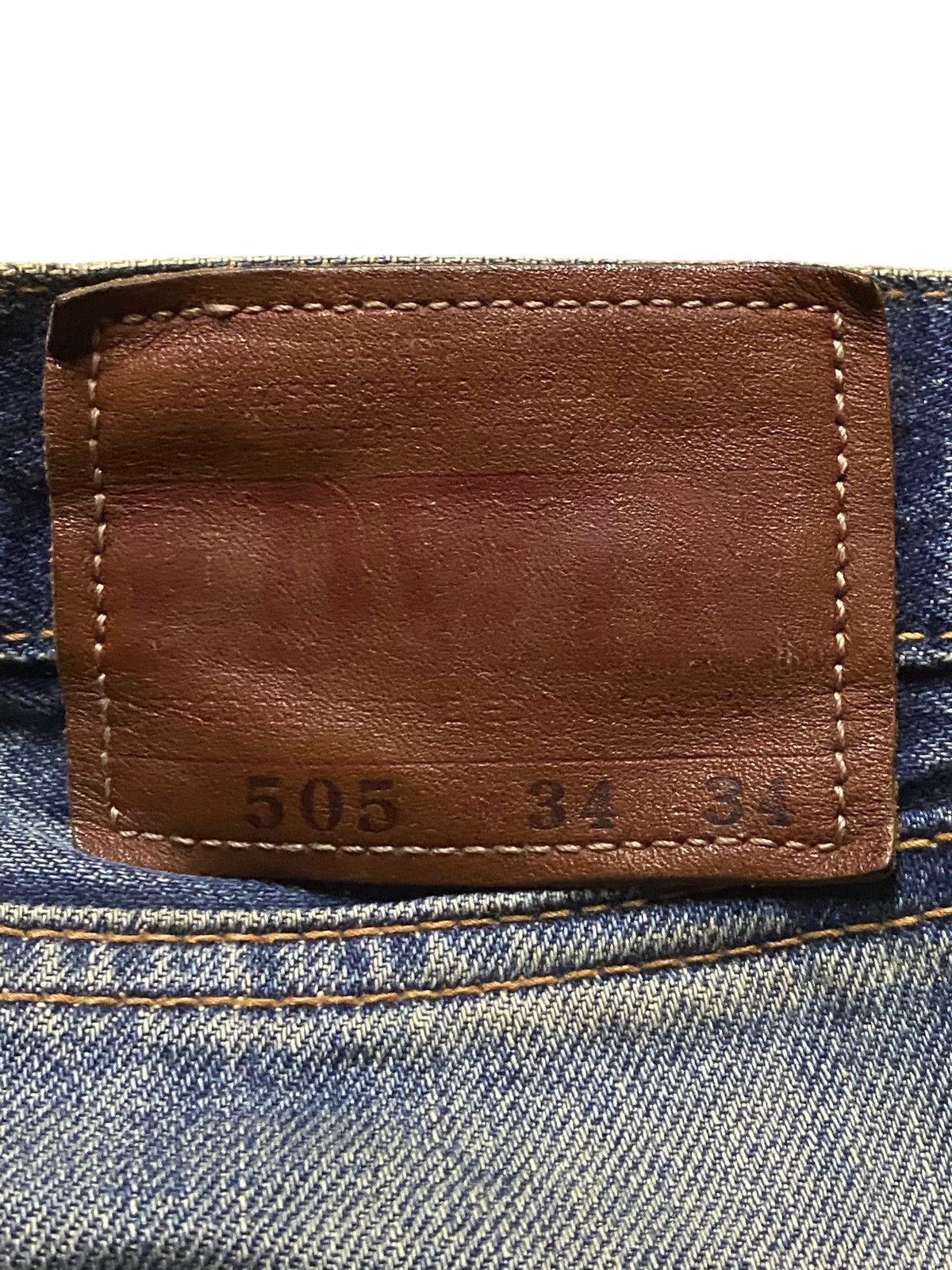 Edwin Vintage Japanese Edwin 505 Mud Wash Selvedge Loose Jeans Size US 36 / EU 52 - 13 Thumbnail