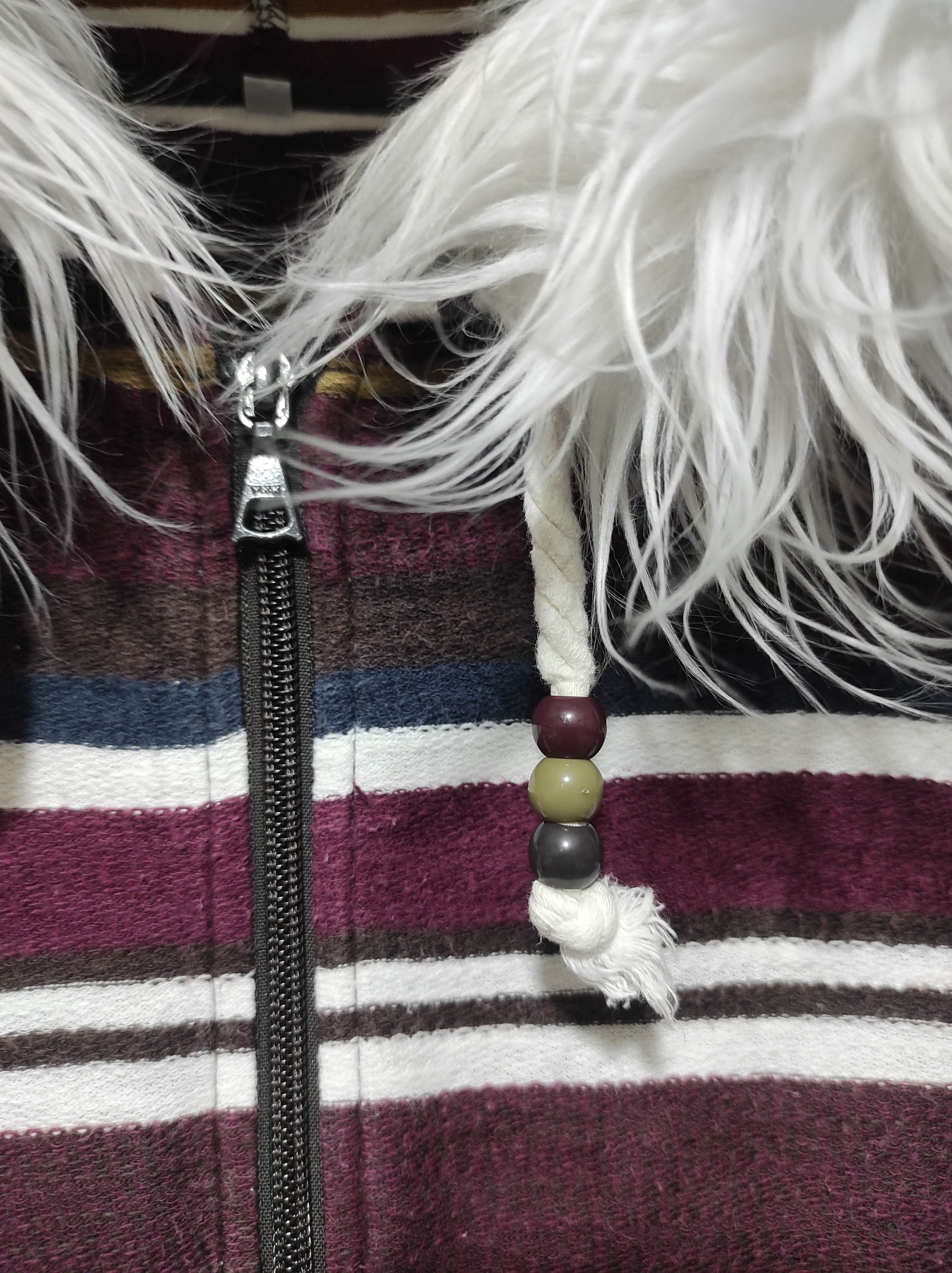 Hysteric Glamour Closshi Stripe zip Fur hoodie IfSixWasNine LGB style Size US L / EU 52-54 / 3 - 4 Thumbnail