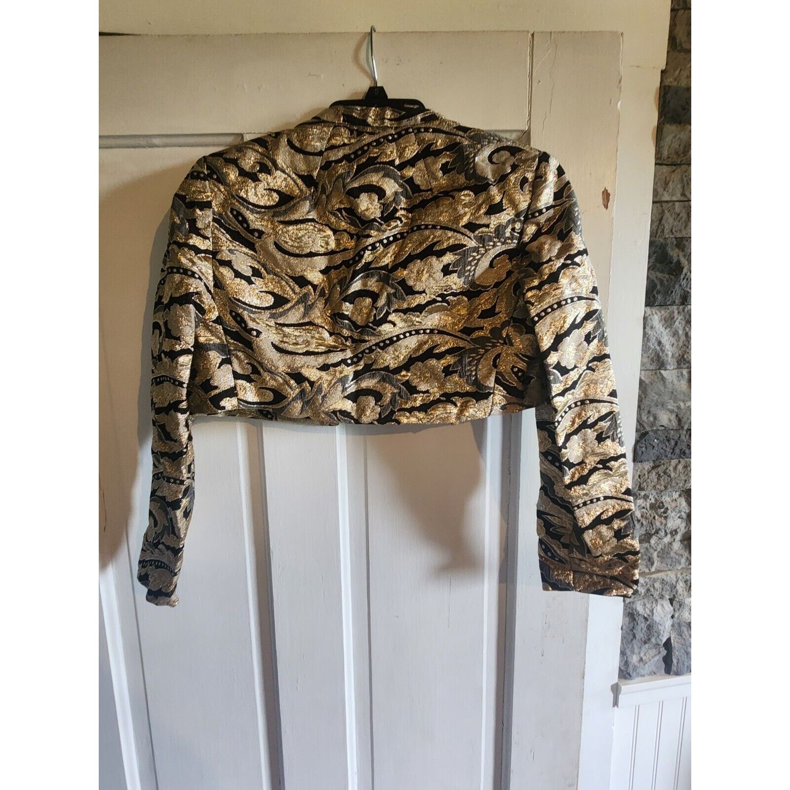 Other Jonny Herbert 1950's CROPPED METALLIC BROCADE JACKET Size S / US 4 / IT 40 - 7 Thumbnail