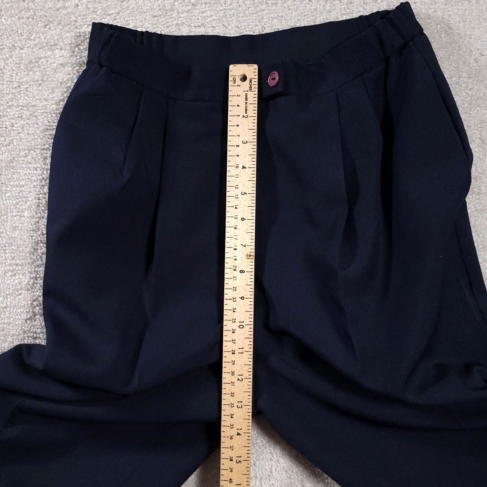 Vintage VINTAGE Lilly Ann Collection Blue Pleated Pants 27x25 Ladies Union Made In USA Size 26" / US 2 / IT 38 - 7 Thumbnail