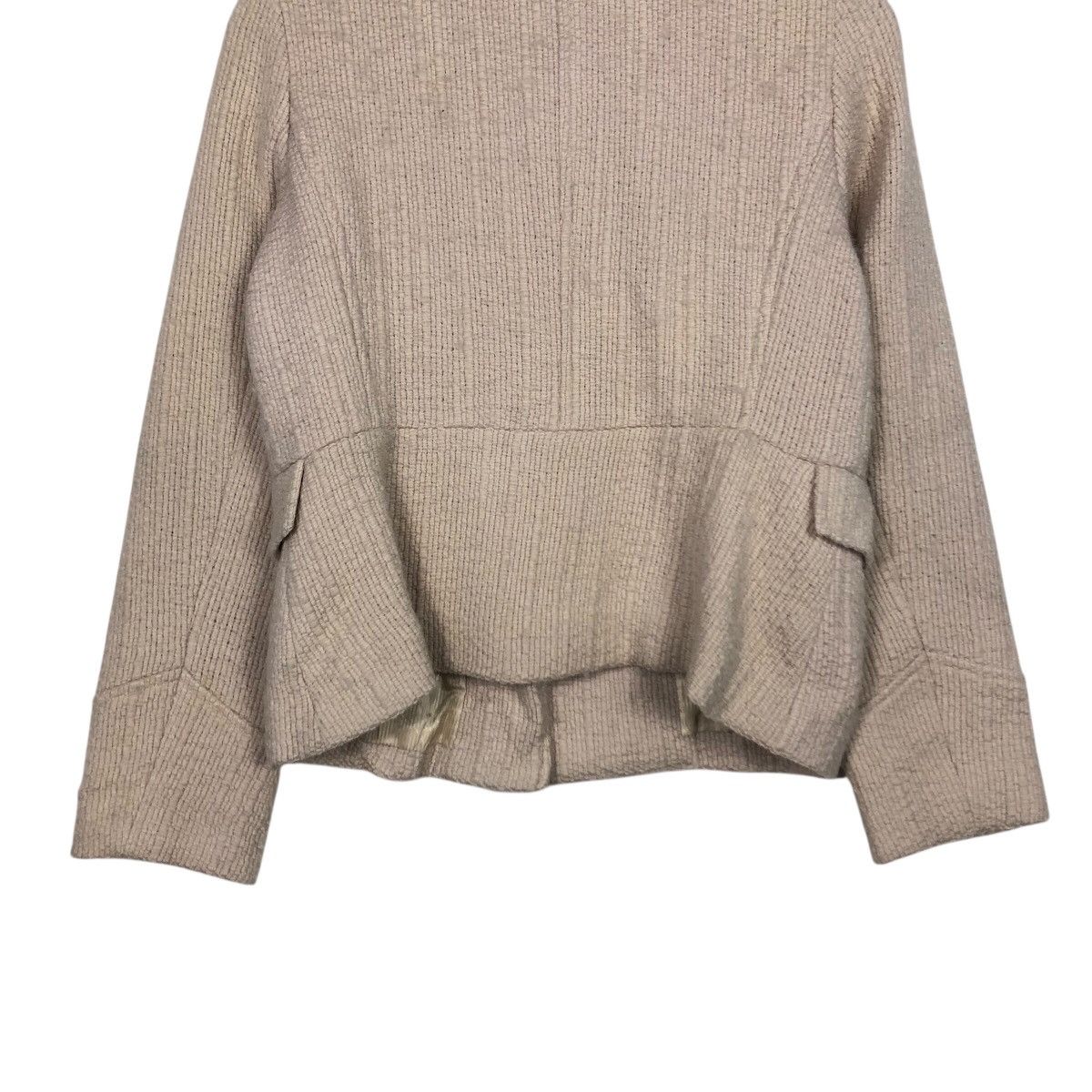 Japanese Brand 📌Asymmetrical Button Cropped Wool Jacket Ships Issey Miyake Size S / US 4 / IT 40 - 11 Thumbnail