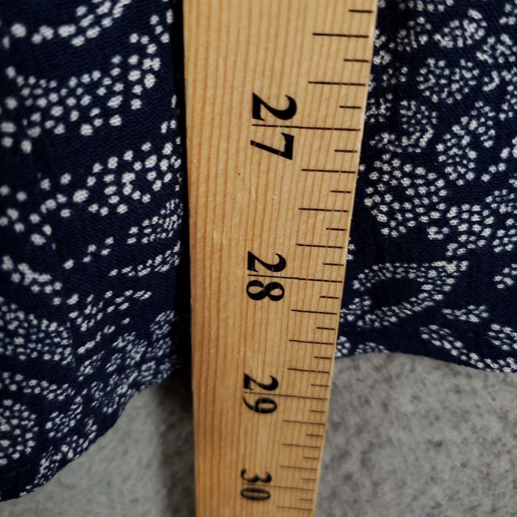 Torrid TORRID Bohemian Tunic Blouse Womens Plus Size 1X Long Sleeve V-Neck Tasseled Geometric Stripe Navy Blue Size XL / US 12-14 / IT 48-50 - 3 Thumbnail