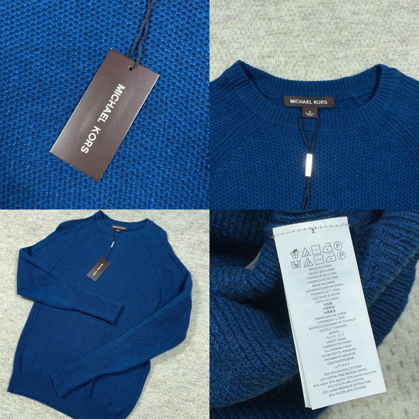Michael Kors Michael Kors Sweater Men S Blue Crew Neck Pullover Knit Wool Nylon Cotton Logo 90s Classic Preppy Indoor Outdoor All Seasons Regular Size US S / EU 44-46 / 1 - 8 Thumbnail