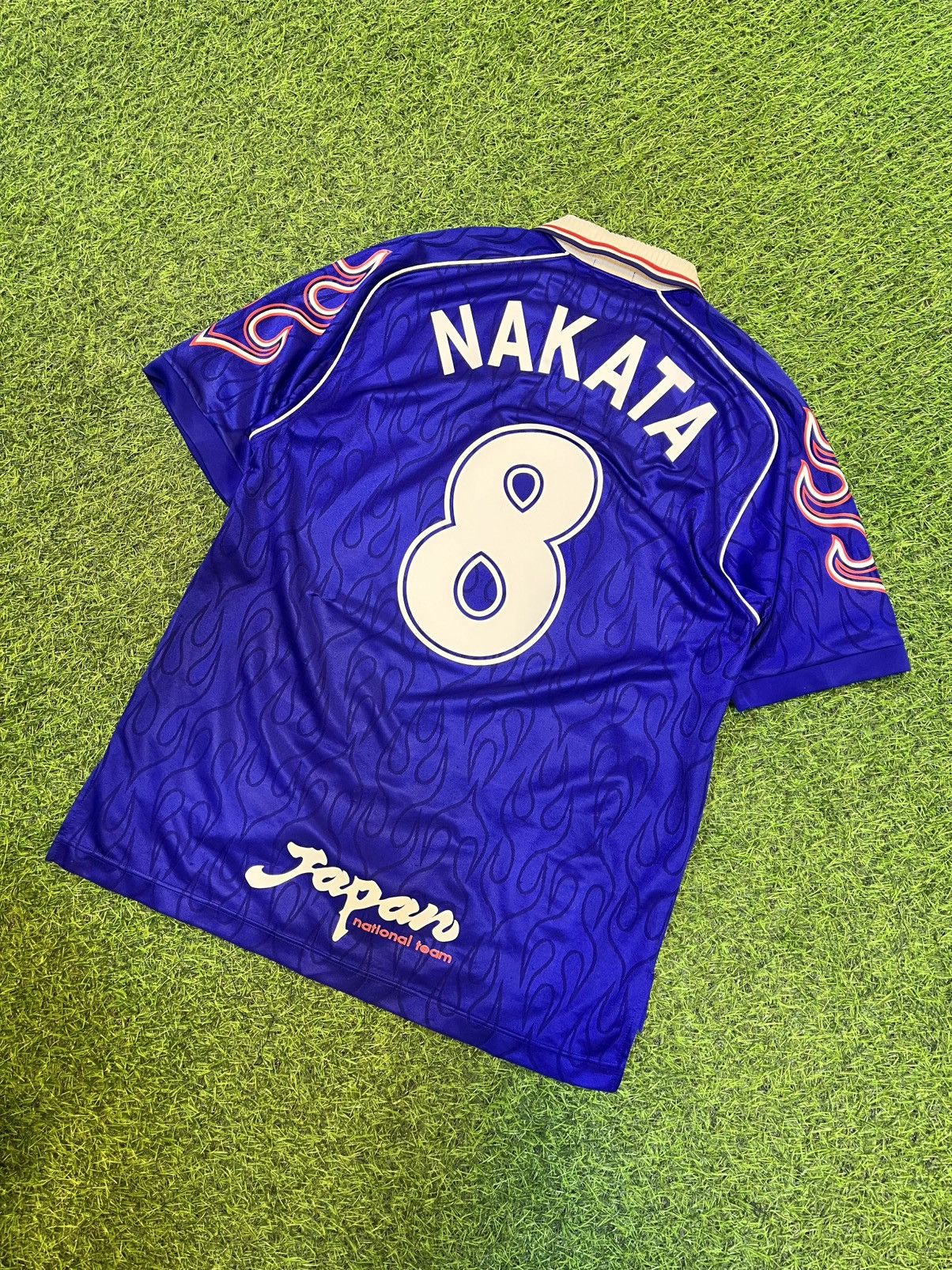 Asics Vintage 1998 Japan Football Association Home Kit NAKATA8 Size US M / EU 48-50 / 2 - 13 Thumbnail