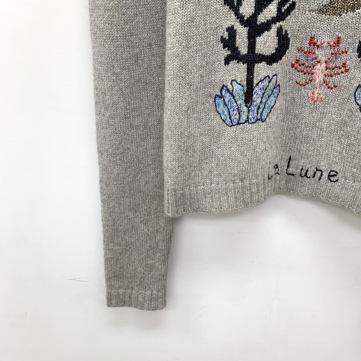 Dior Dior Grey Star and Moon Pattern Cashmere Knit Sweater K26WX Size M / US 6-8 / IT 42-44 - 4 Thumbnail