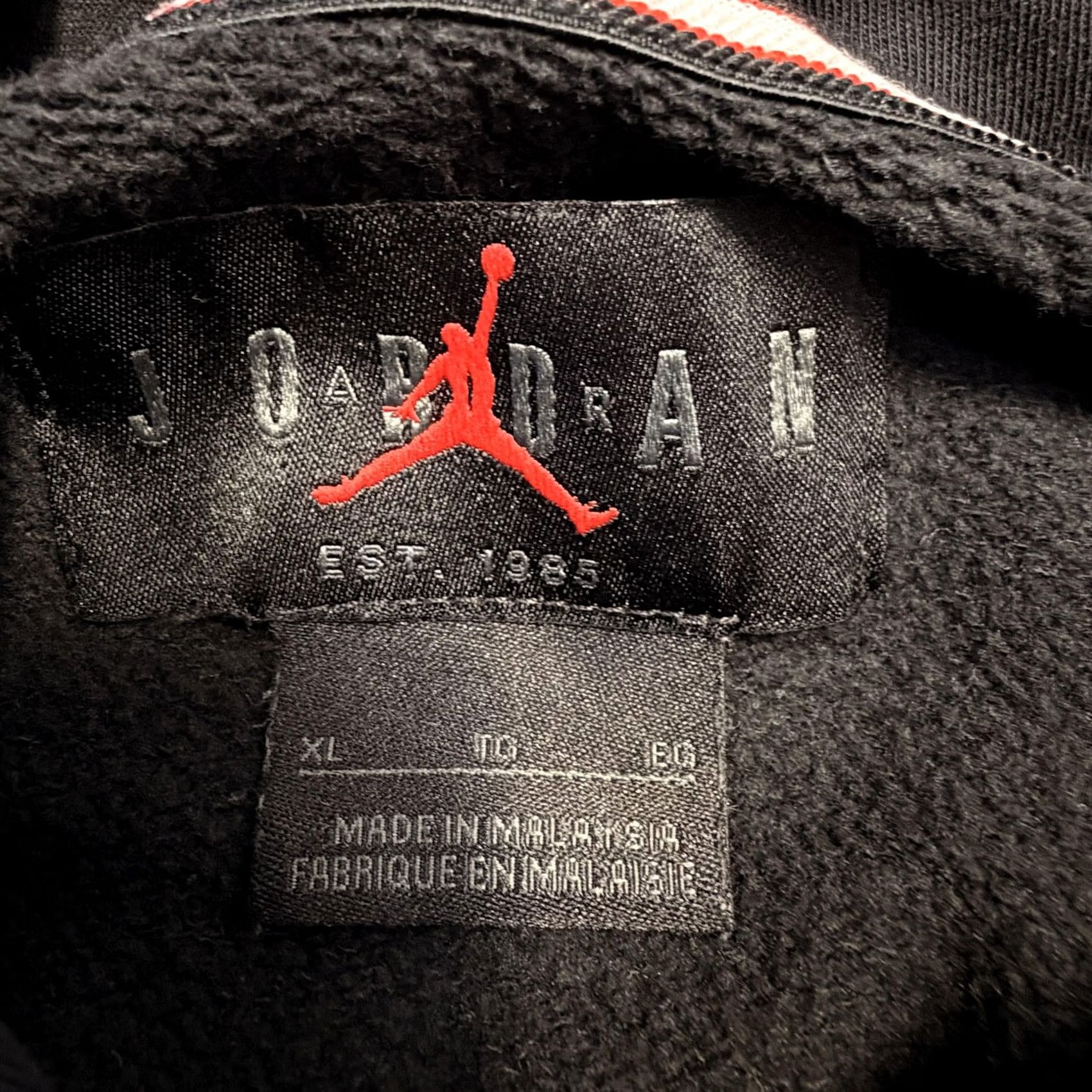 Jordan Brand Jordan Hoodie Mens XL Black Jumpman Logo Pullover Sweatshirt FD7415-010 Size US XL / EU 56 / 4 - 6 Thumbnail