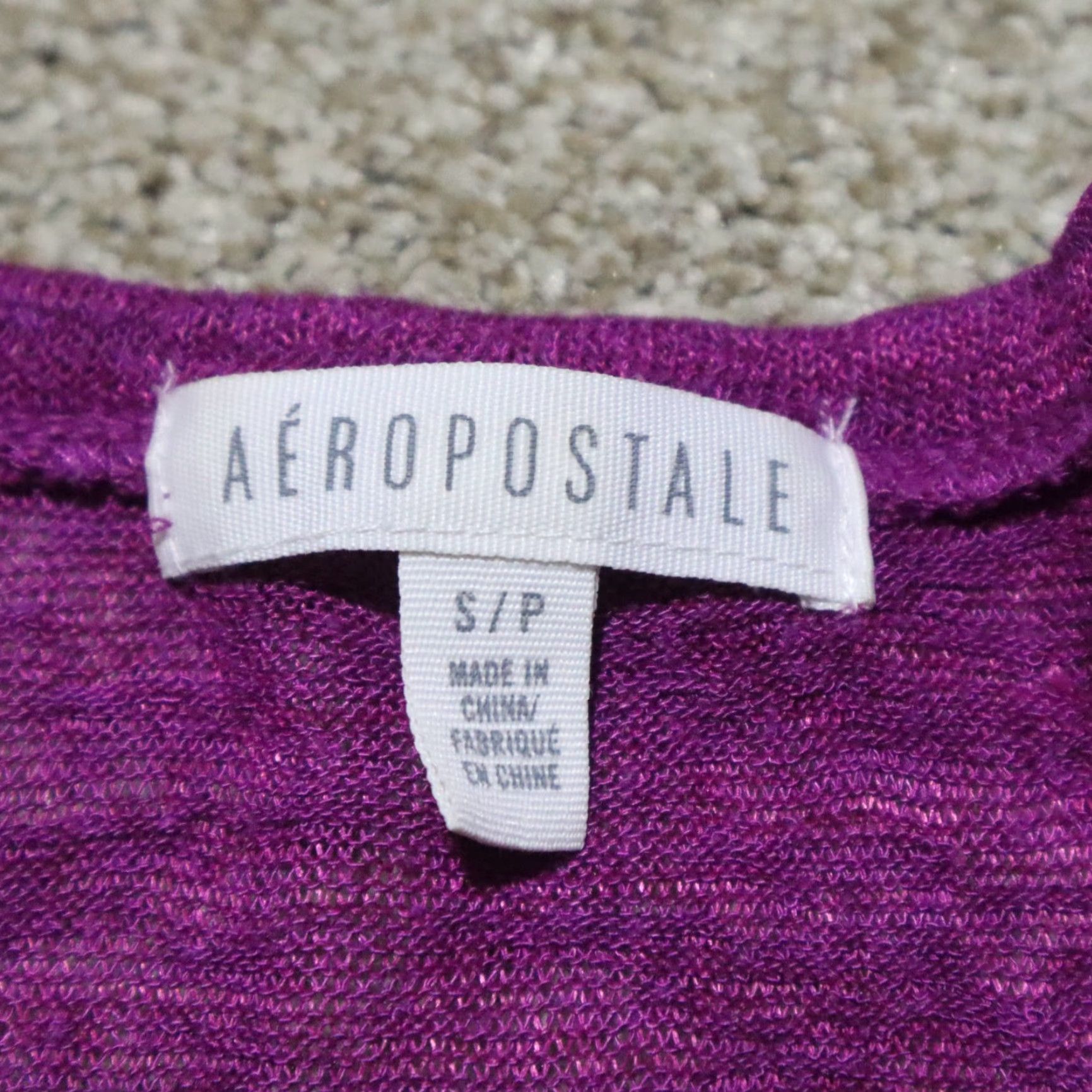 Aeropostale Aeropostale Solid Purple Stretch Shirt Long Sleeve Adult Women's Size S Small Size S / US 4 / IT 40 - 3 Thumbnail