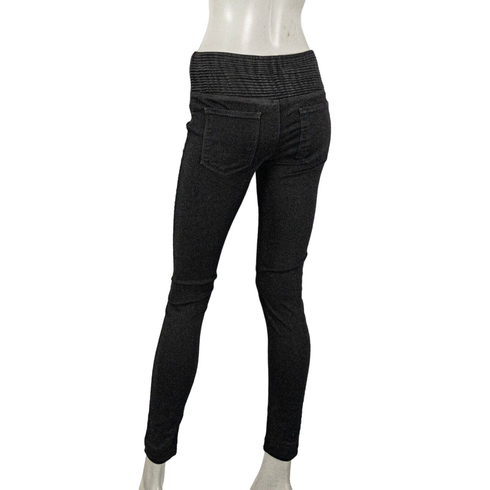 Rta RtA Black Skinny Stretch Denim Jeans ribbed waist Size 27 Size 27" / US 4 / IT 40 - 2 Thumbnail