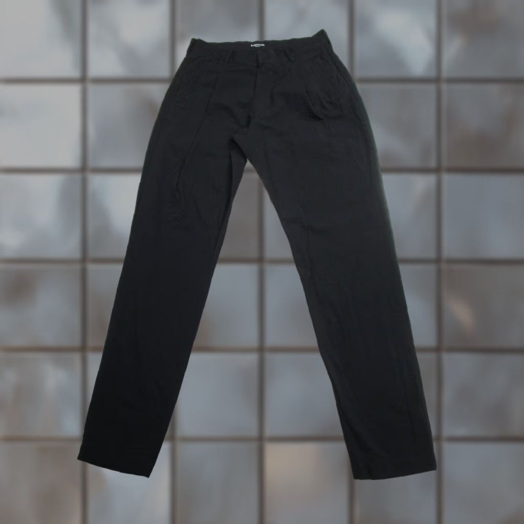 ENTIREWORLD Chino Pants Mens 30 Black Cotton Tapered Zip Fly Trousers