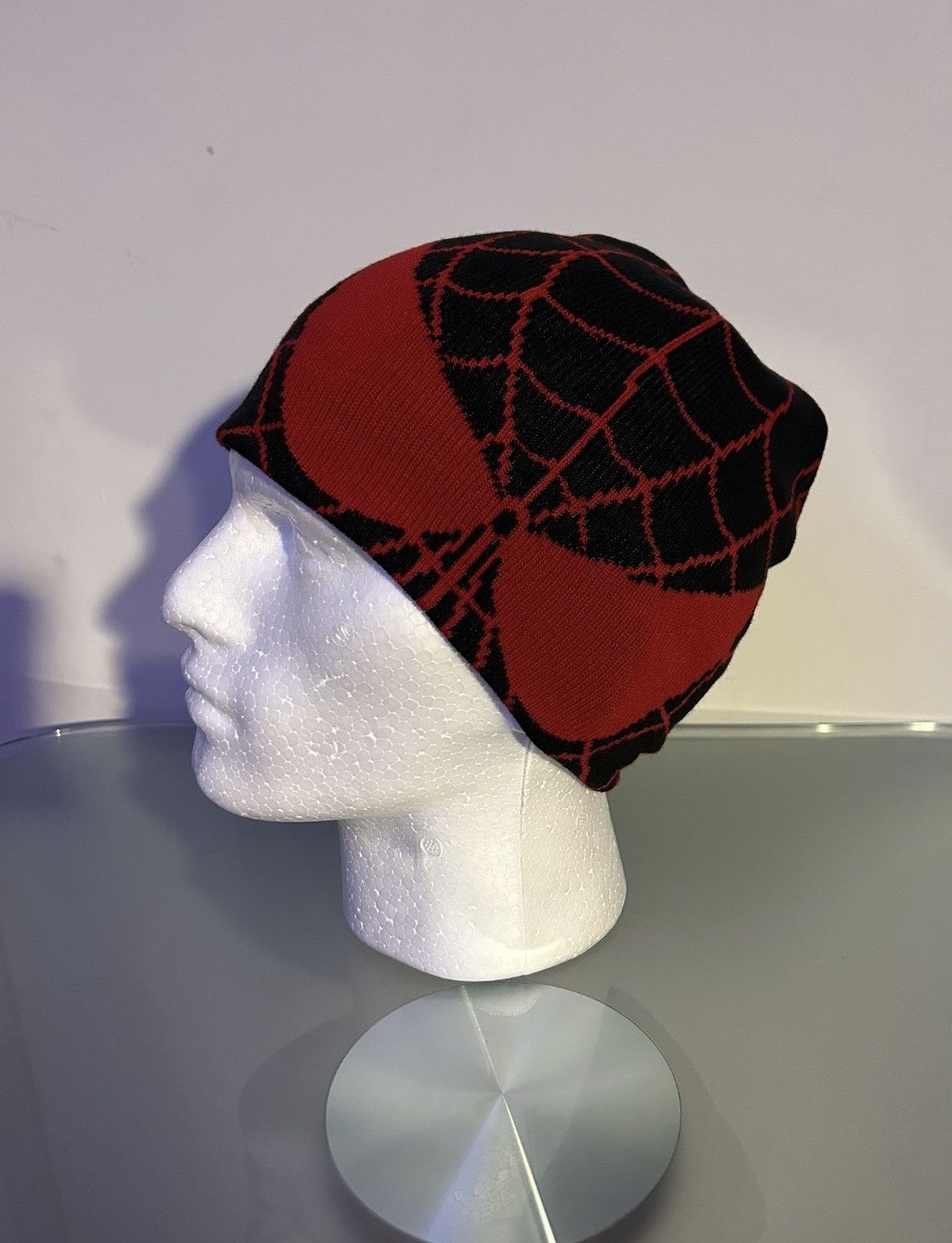 Japanese Brand Eyes Web Knitted beanie (black+red) Size ONE SIZE - 5 Thumbnail