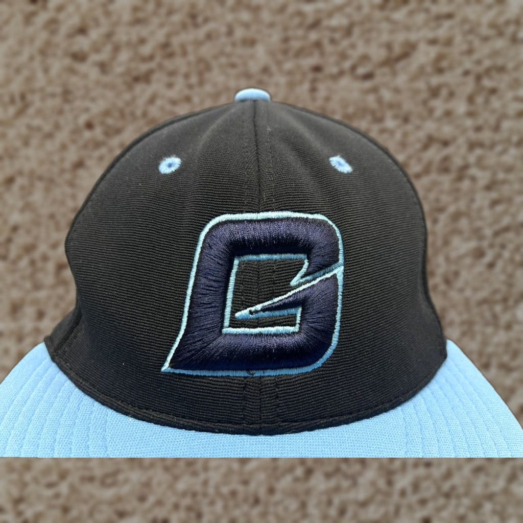 Vintage VINTAGE Pacific Headwear Hat Cap Fitted Adult 7 3/8 Blue Black Polyester Blend Logo G Dome Baseball Cap Mens Size ONE SIZE - 1 Thumbnail