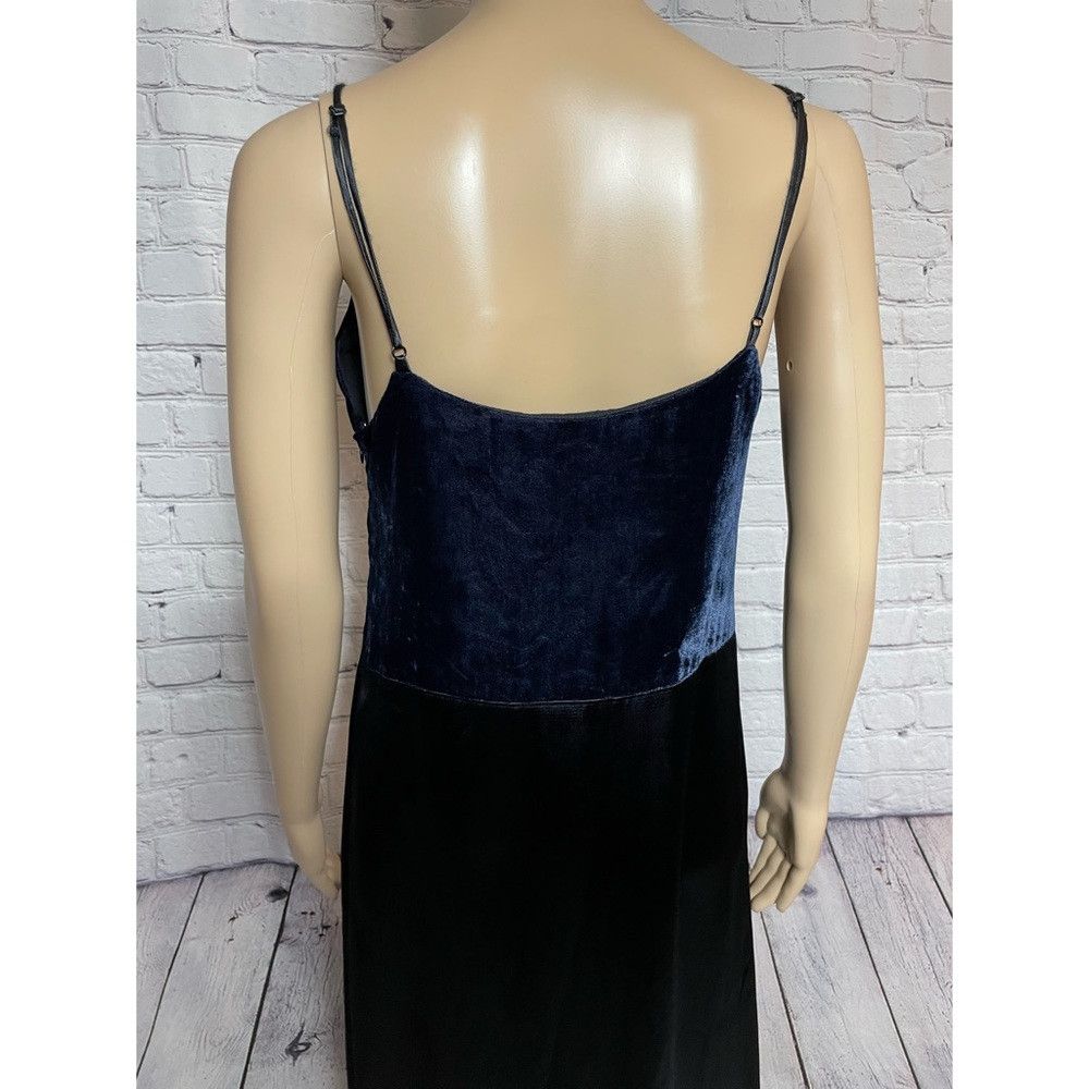 Maje New $480 Maje Ryck Midi Slip Cocktail Dress Velvet Satin Bl Size M / US 6-8 / IT 42-44 - 7 Thumbnail