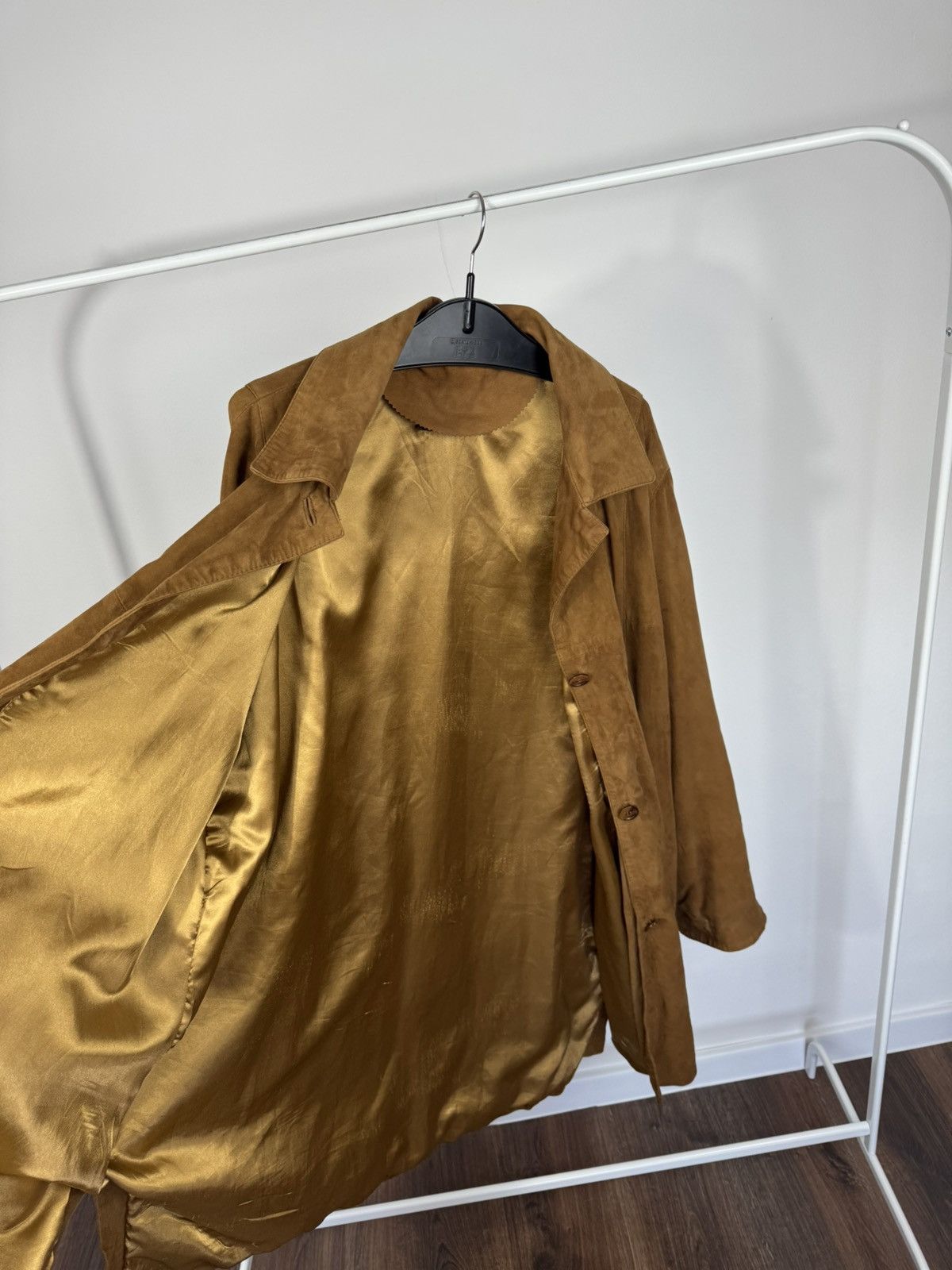Leather Vintage Brown Suede Leather Trench Coat Jacket Men’s Coat Size US L / EU 52-54 / 3 - 11 Thumbnail