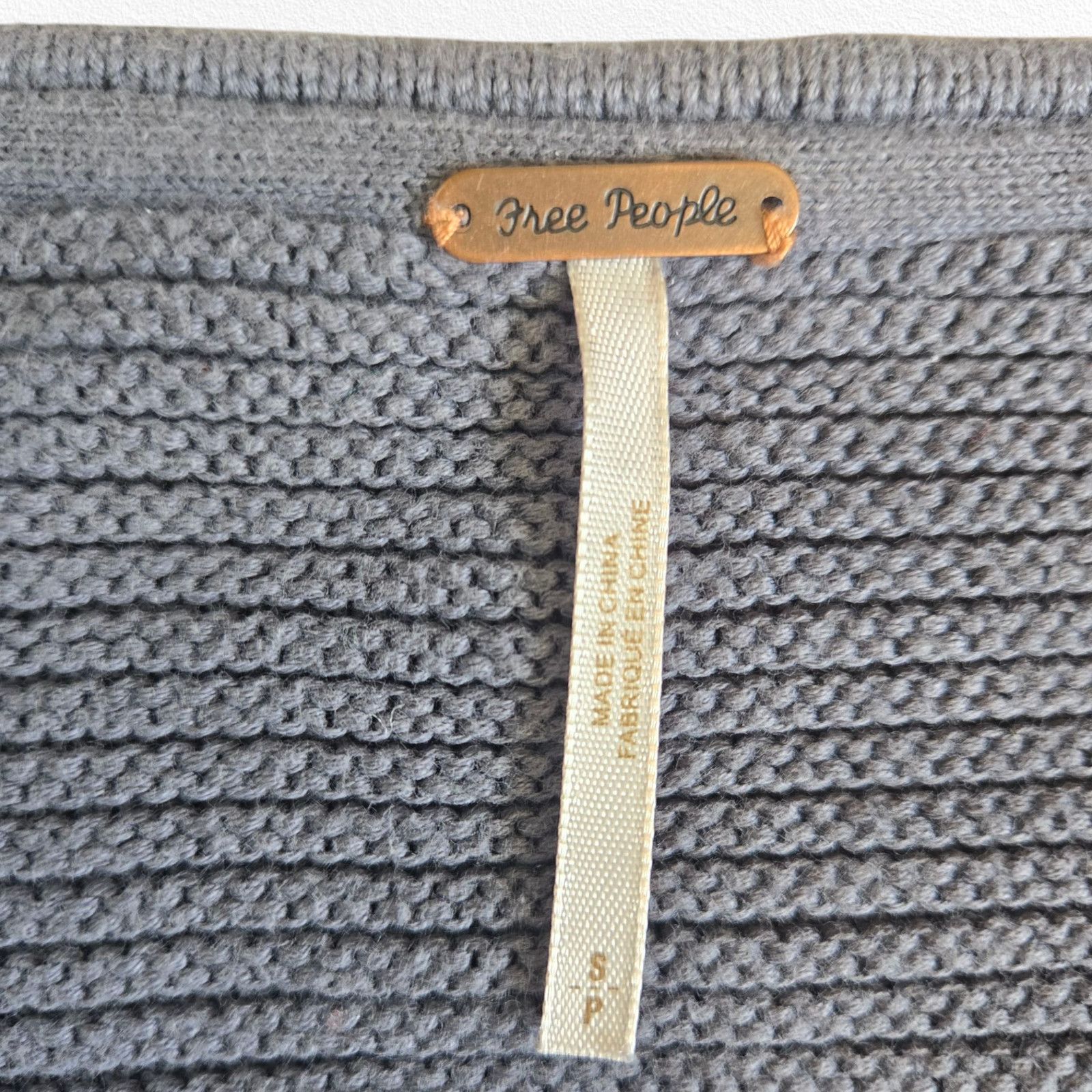 Free People Free People Slate Blue Gray La Brea Sweater Size Small Size S / US 4 / IT 40 - 3 Thumbnail