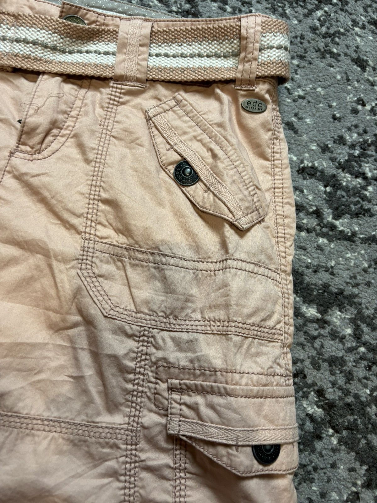 Japanese Brand × Vintage Vintage edc by ESPRIT Women's Rock Play Turnup Pink skirt Size 24" / US 00 / IT 34 - 3 Thumbnail