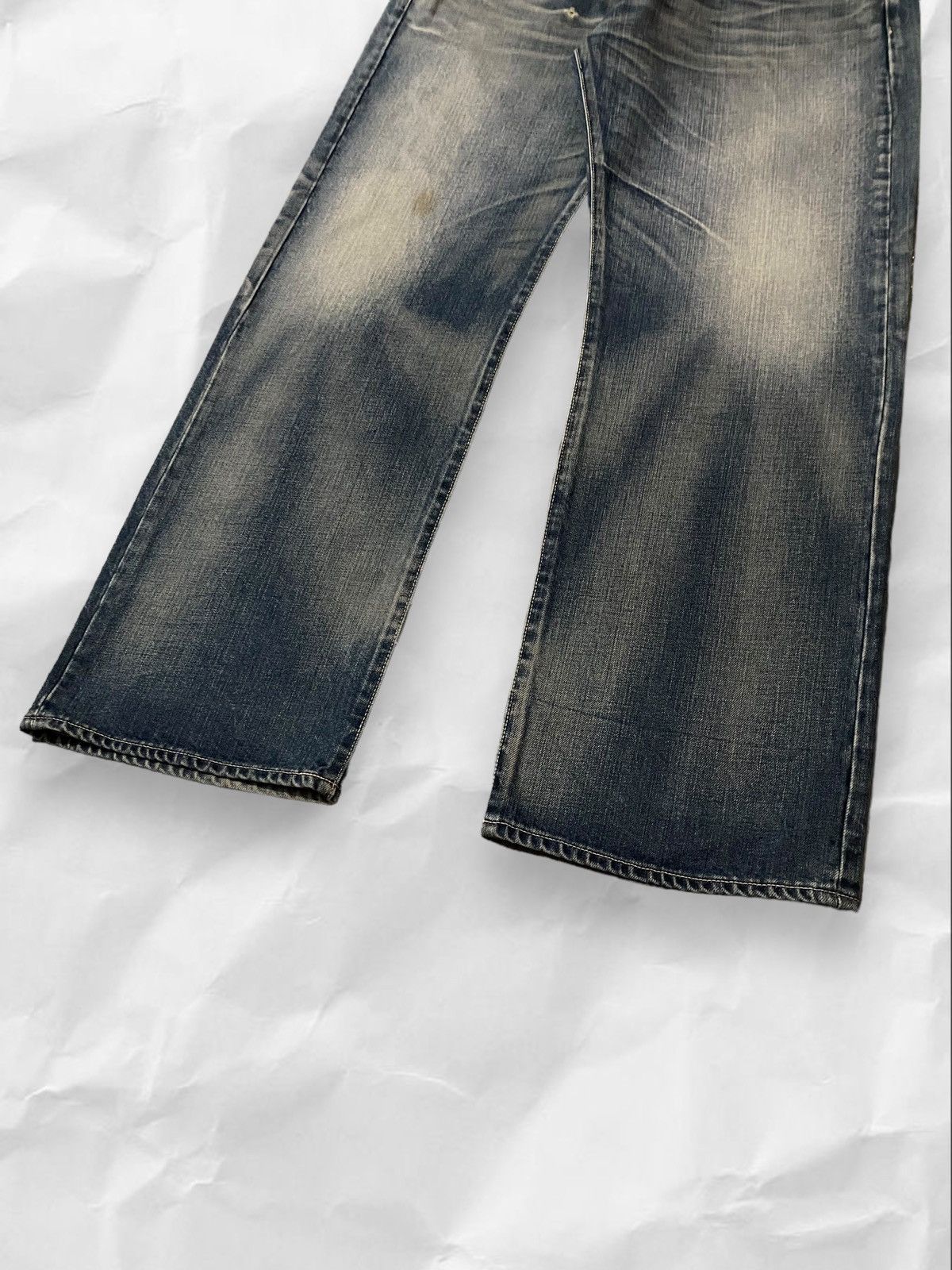 Japanese Brand Vintage Japan Nitraid Sand Blasted Wash Flare Jeans Denim Size US 35 - 5 Thumbnail