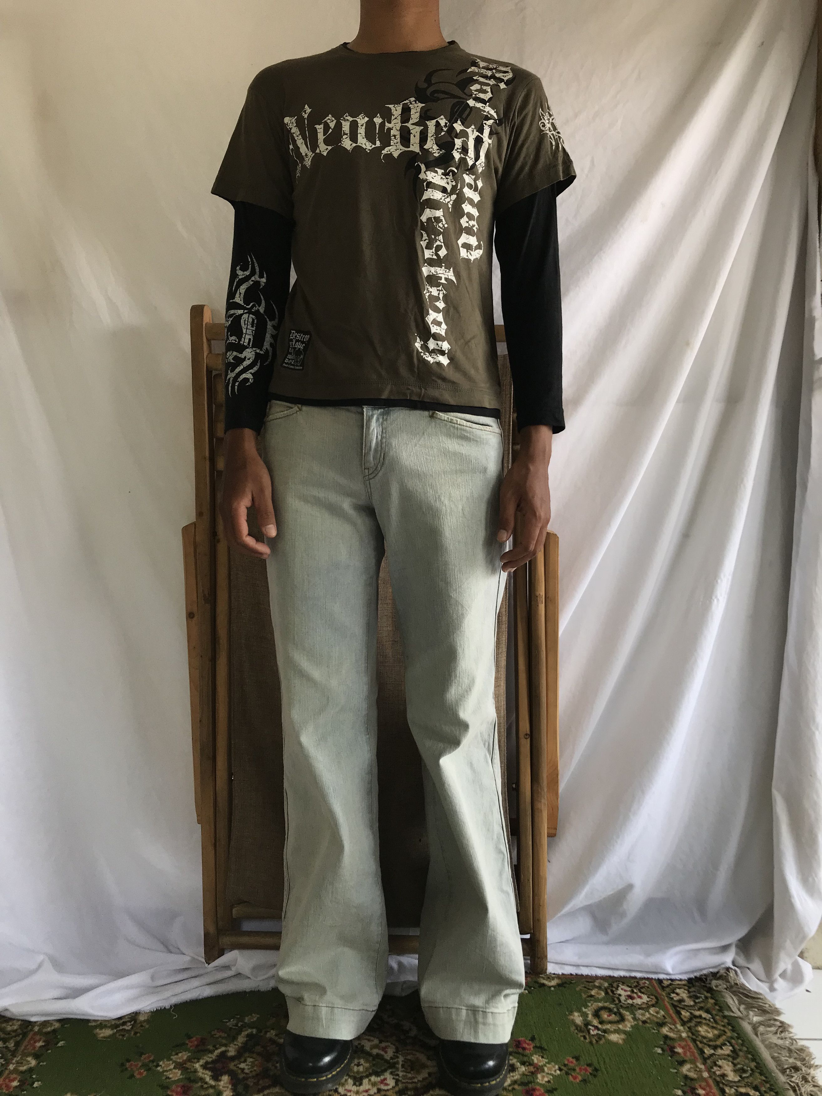 Japanese Brand Jeaning Wild "Riot and Destroy" Tribal Print Longsleeve Size US XS / EU 42 / 0 - 4 Thumbnail