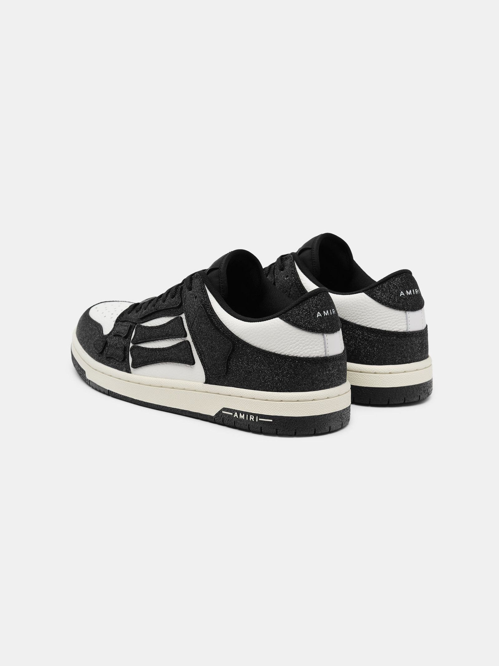 Amiri o1mle0426 Skelton Low-Top Sneakers in Black/White Size US 8 / EU 41 - 4 Thumbnail