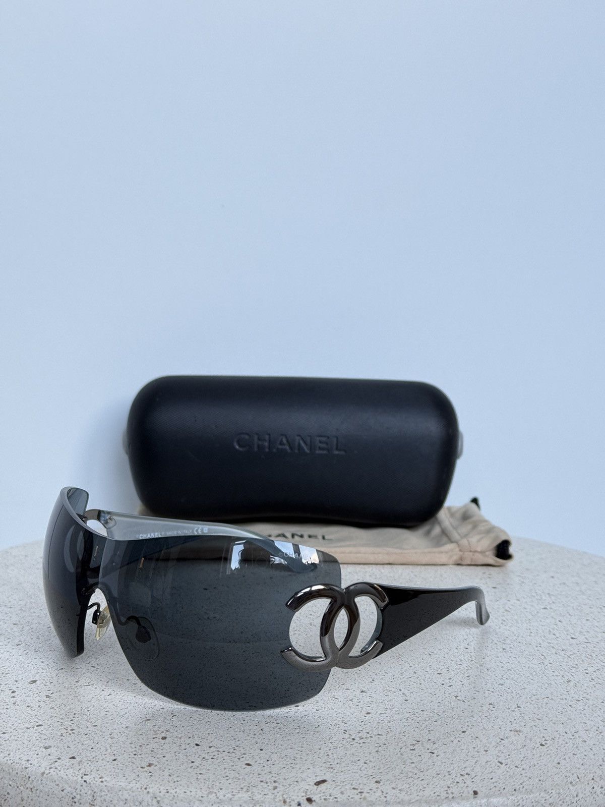 小物 Vintage CHANEL 4125 Sunglasses Chanel × Vintage CHANEL CC Logo Mask Sunglasses 4125 | Grailed