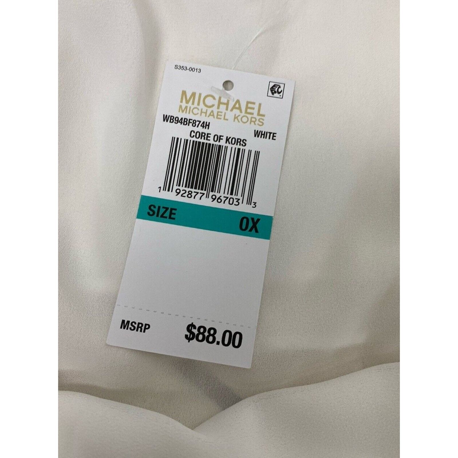 Michael Kors NWT Michael Kors Blouse 0X Ruffle Off Shoulder White Top Size ONE SIZE - 5 Thumbnail