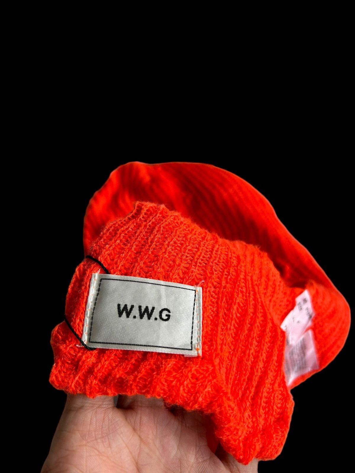 Japanese Brand × Kapital × Vintage Japanese Brand W.W.G Orange knitted Balaclava Masked☠️🎌 Size ONE SIZE - 5 Thumbnail