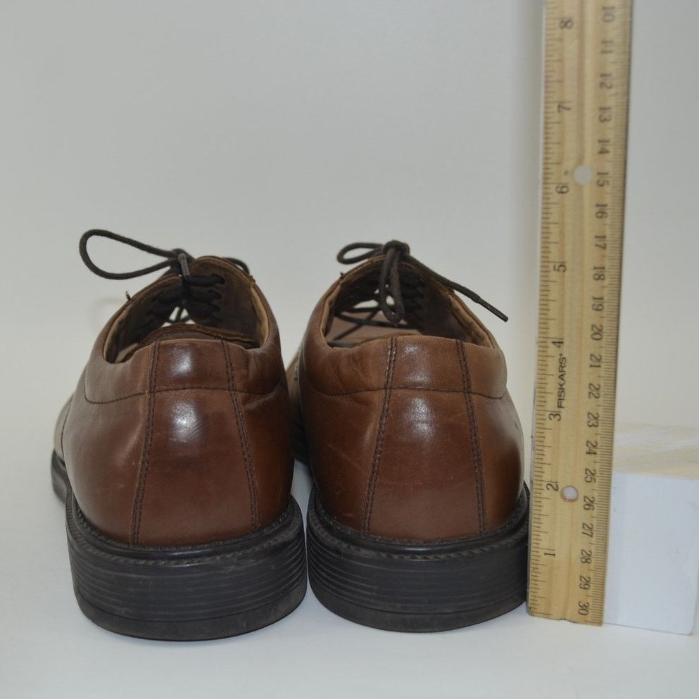 Other Borelli Brown Men's Oxford Lace Up Leather Round Toe Size 11 Size US 11 / EU 44 - 4 Thumbnail