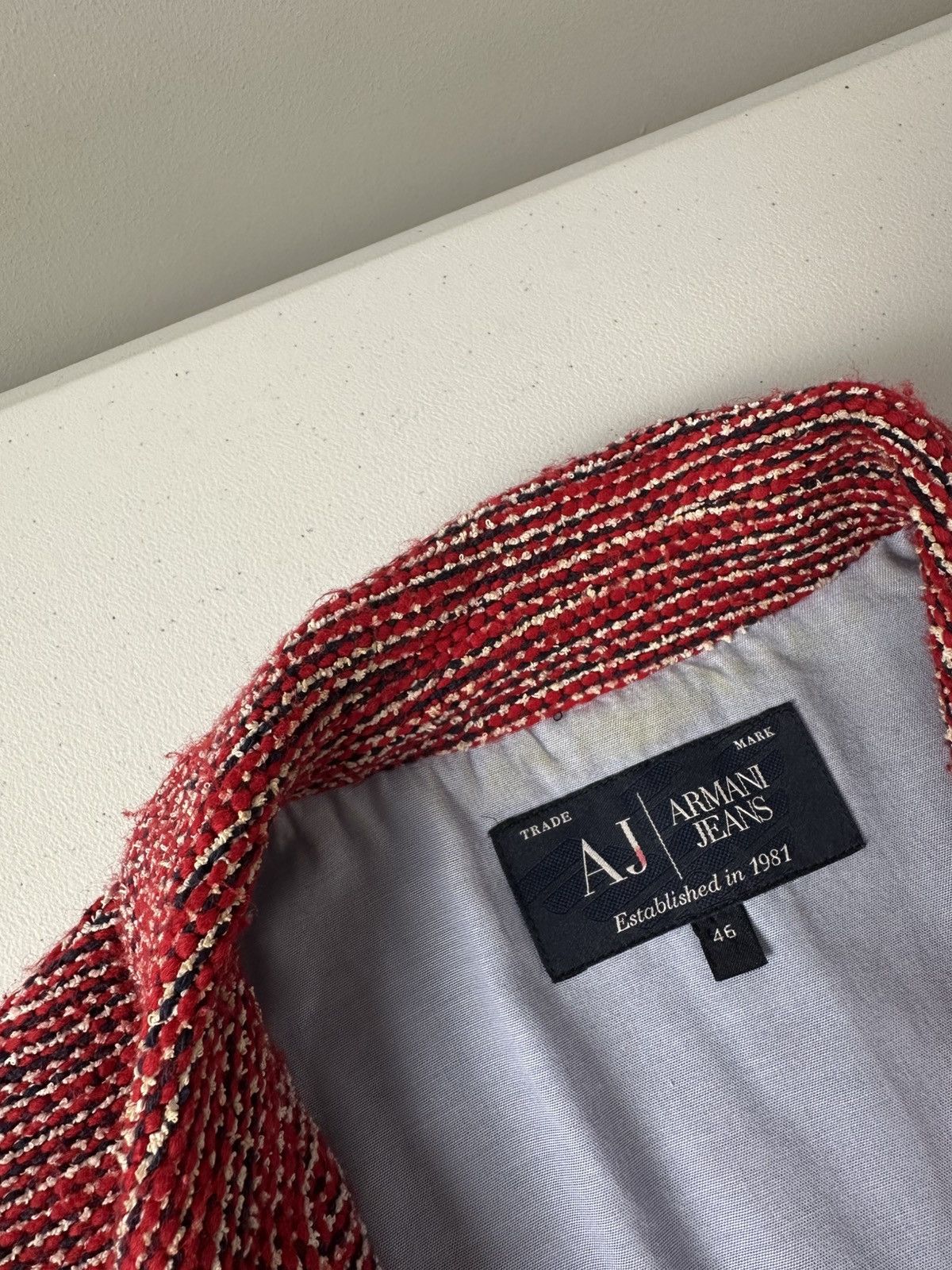 Giorgio Armani Armani Jeans Knit Blazer Jacket Size L / US 10 / IT 46 - 10 Thumbnail
