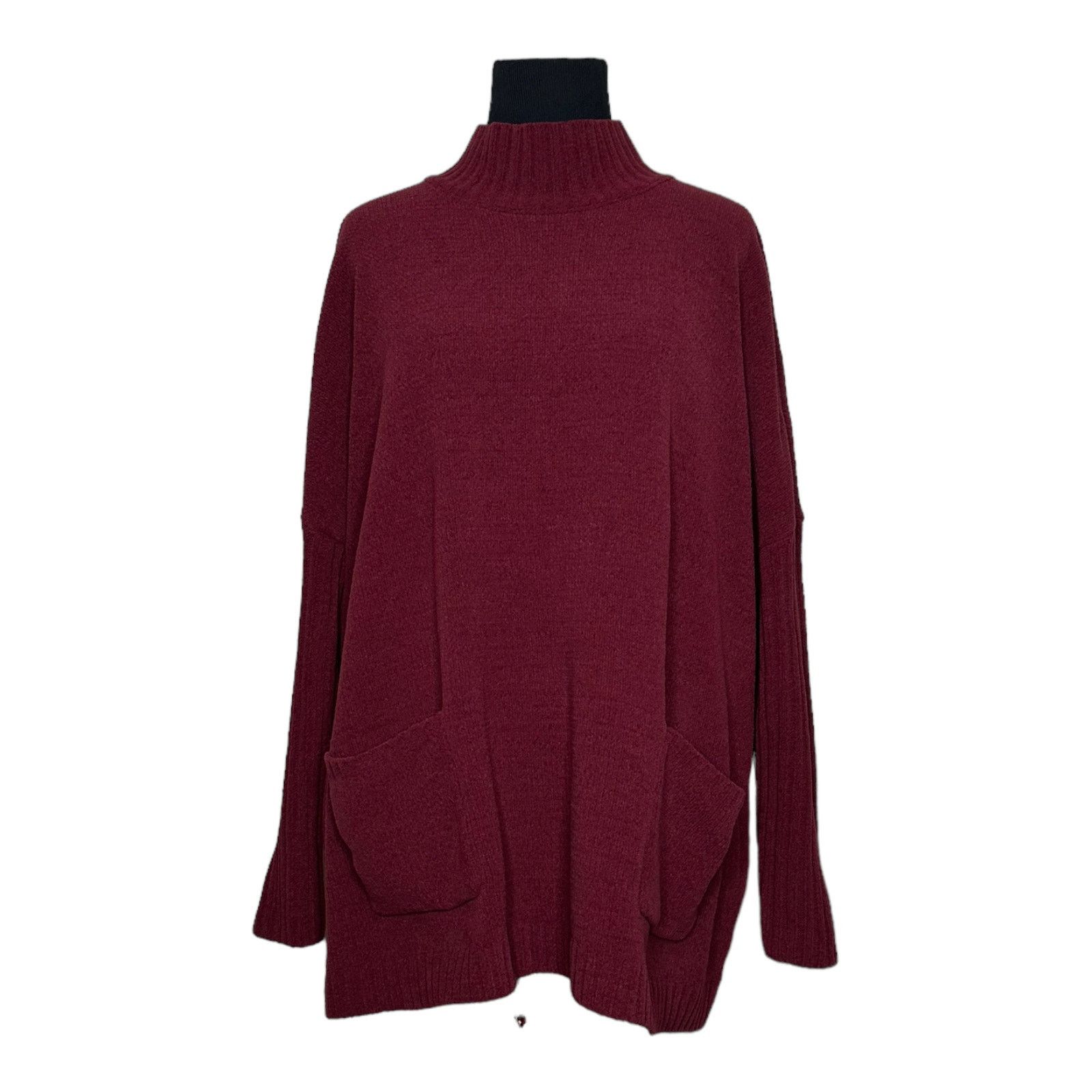 J. Jill J. Jill Chenille red high neck tunic sweater size LP Size L / US 10 / IT 46 - 13 Thumbnail