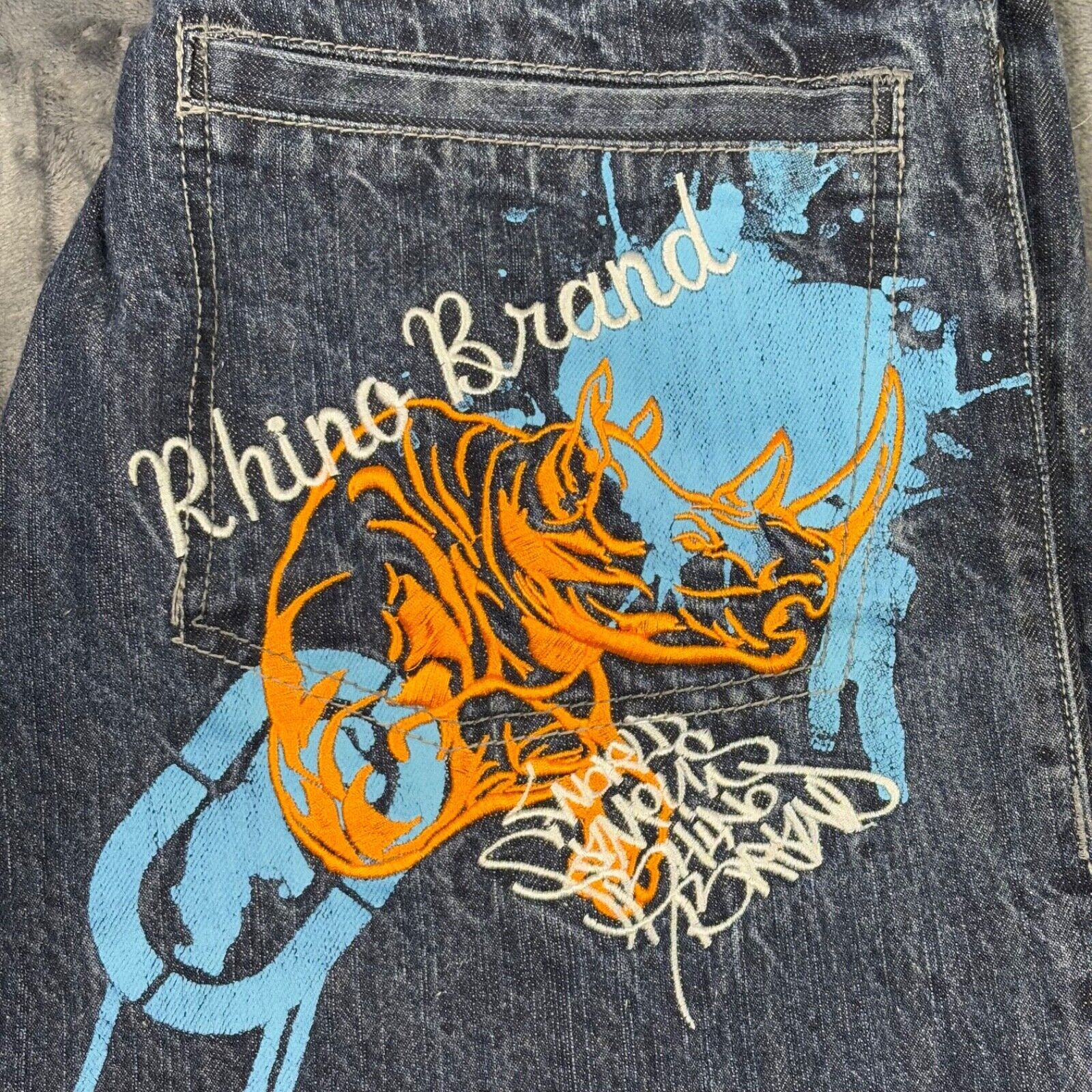 Ecko Unltd. VTG Ecko Unltd Rhino Brand Baggy Jeans 30x30 Embroidered Size US 30 / EU 46 - 2 Thumbnail