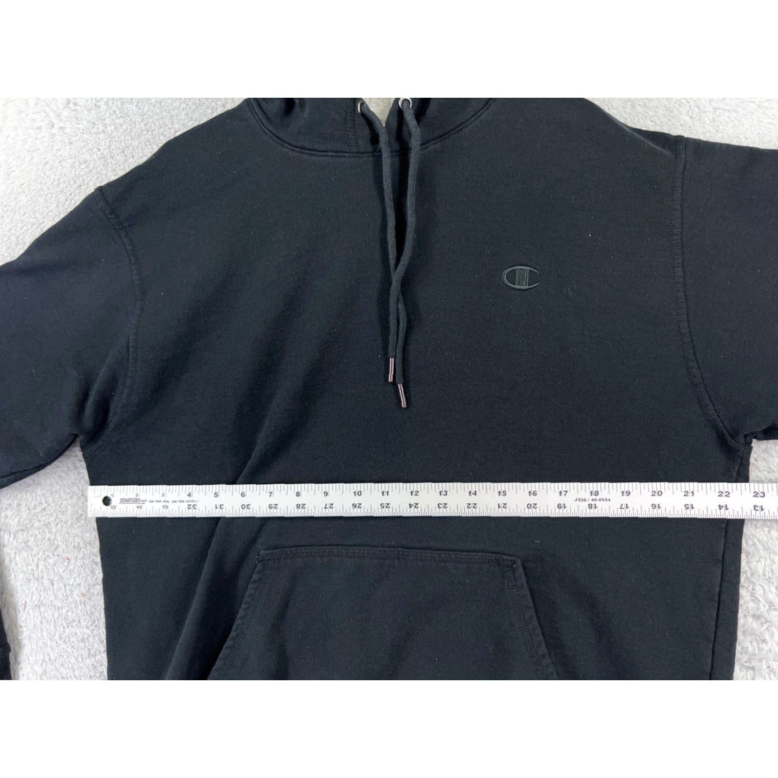 Champion Champion Hoodie Adult Large Black Pullover Embroidered Kangaroo Pocket Sweatshirt Size US L / EU 52-54 / 3 - 6 Thumbnail
