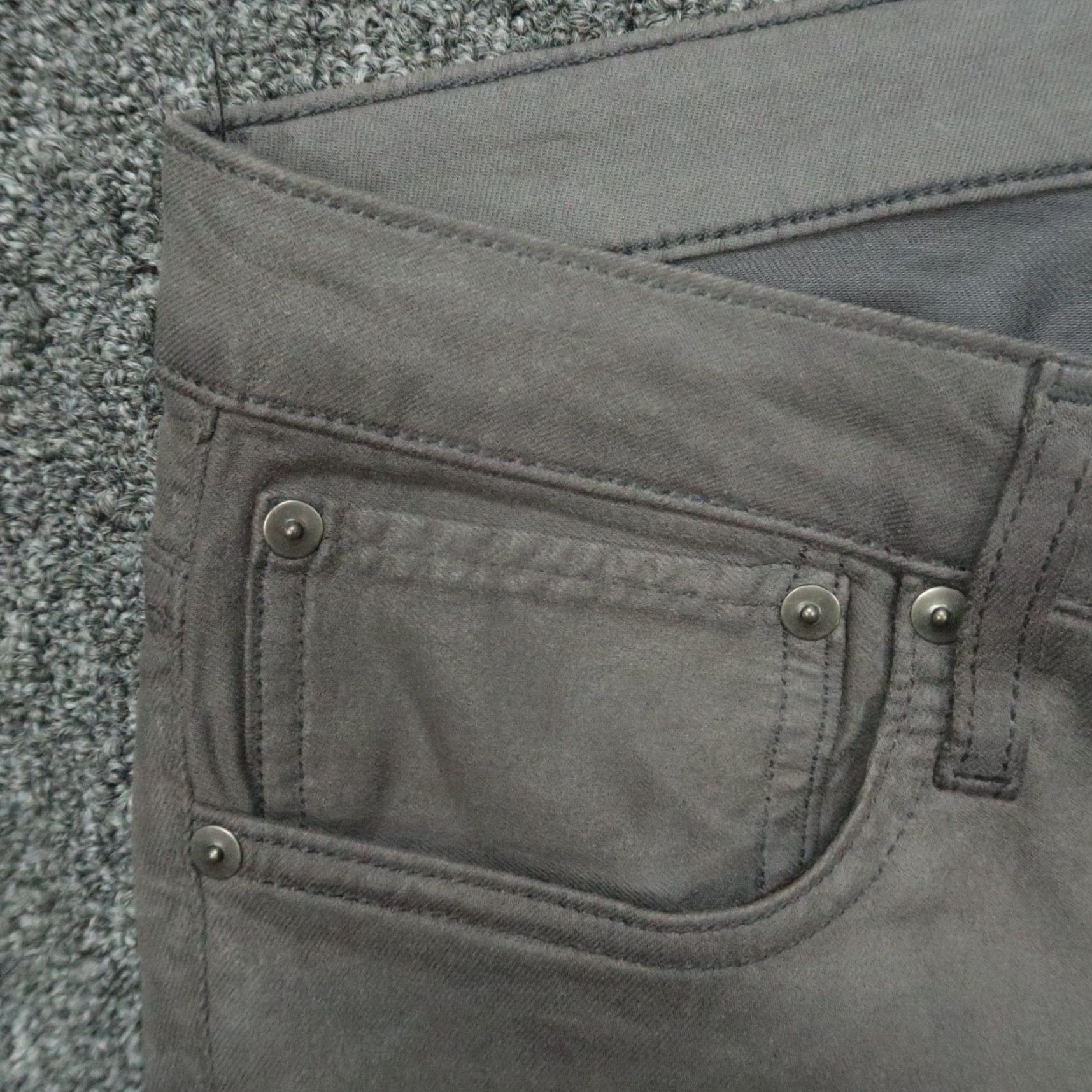 Helmut Lang Helmut Lang Jeans Womens 31 Gray Coated Stretch Skinny 5 Pocket USA Size 24" / US 00 / IT 34 - 3 Thumbnail
