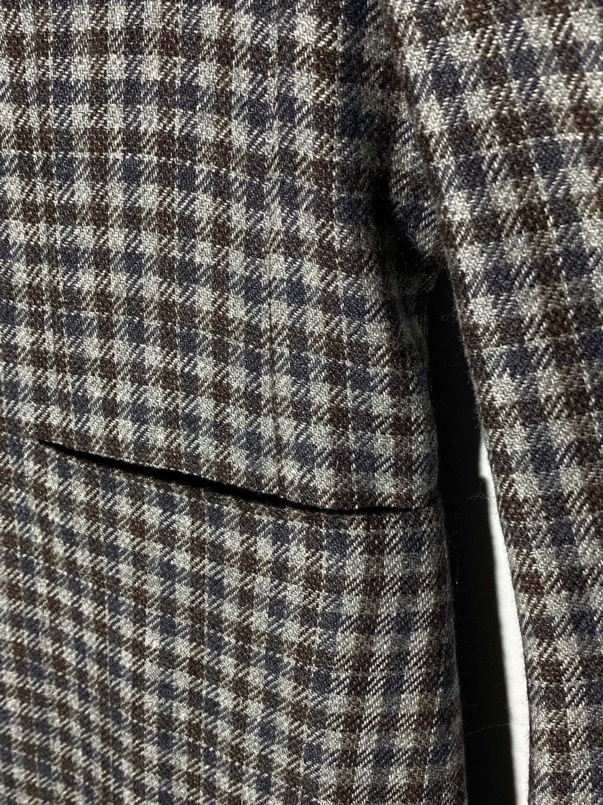Ermenegildo Zegna Ermenegildo Zegna Soft-Constructed Checked Cashmere Blazer Size 48R - 9 Thumbnail