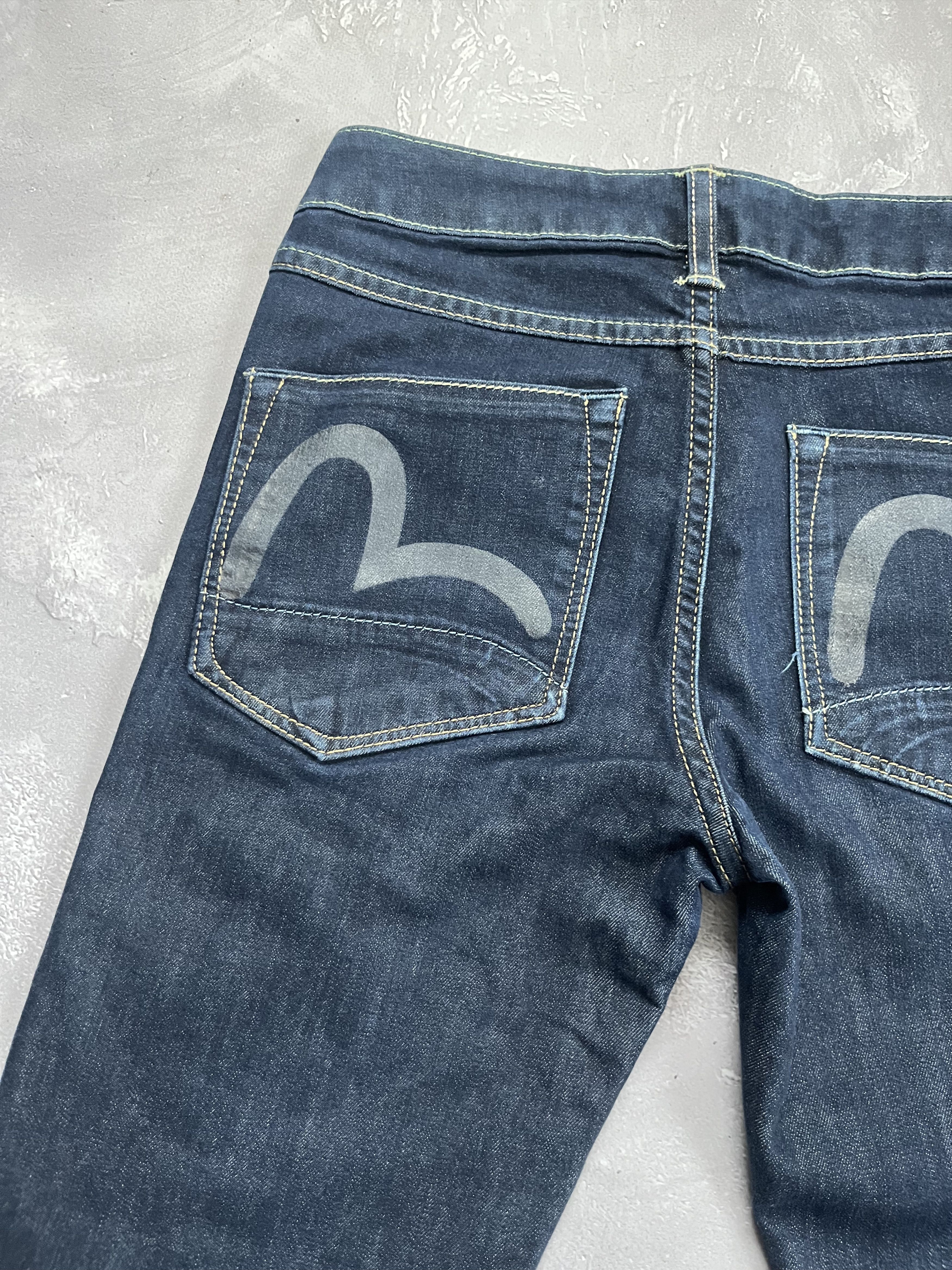 Evisu × Puma Evisu Puma Raw Denim Low Rise Women's Jeans Rare Size 26" / US 2 / IT 38 - 3 Thumbnail