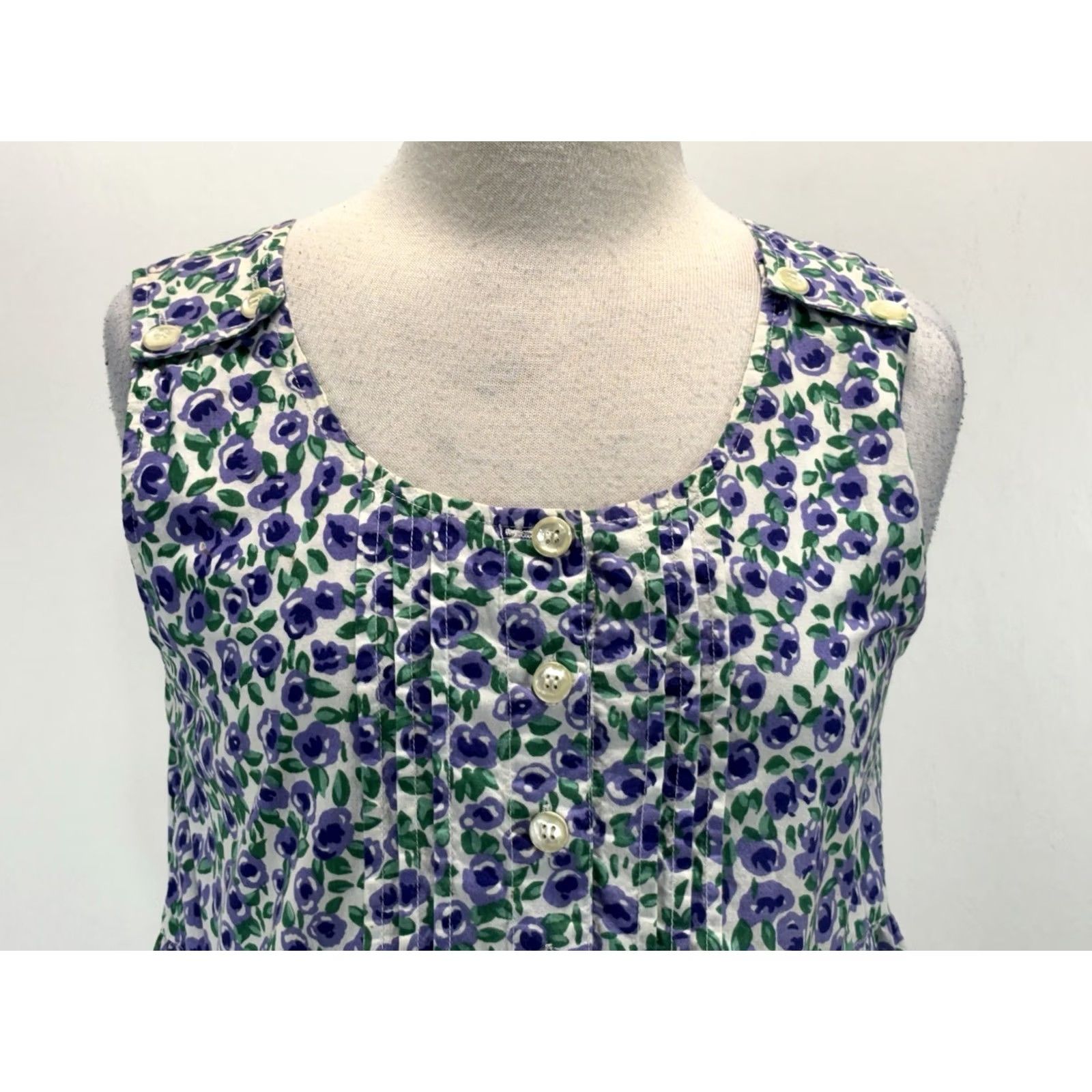 Vintage VINTAGE Bryn Connelly Midi Floral Jumper Dress Women’s M Purple Modest Teacher 90s Size M / US 6-8 / IT 42-44 - 5 Thumbnail