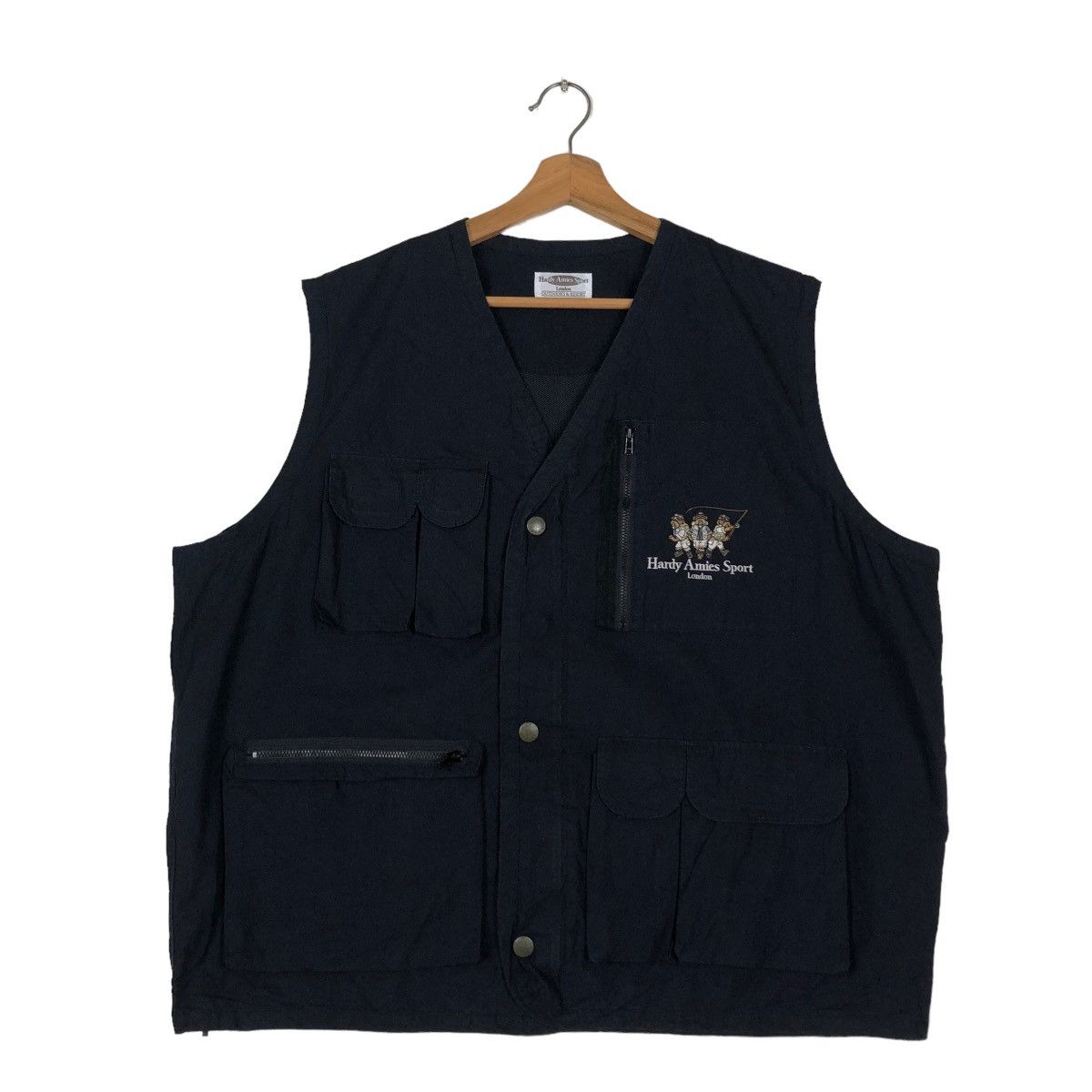 Japanese Brand VINTAGE UTILITY VEST MULTI POCKET HARDY AMIES SPORT CARTOON Size US L / EU 52-54 / 3 - 1 Thumbnail